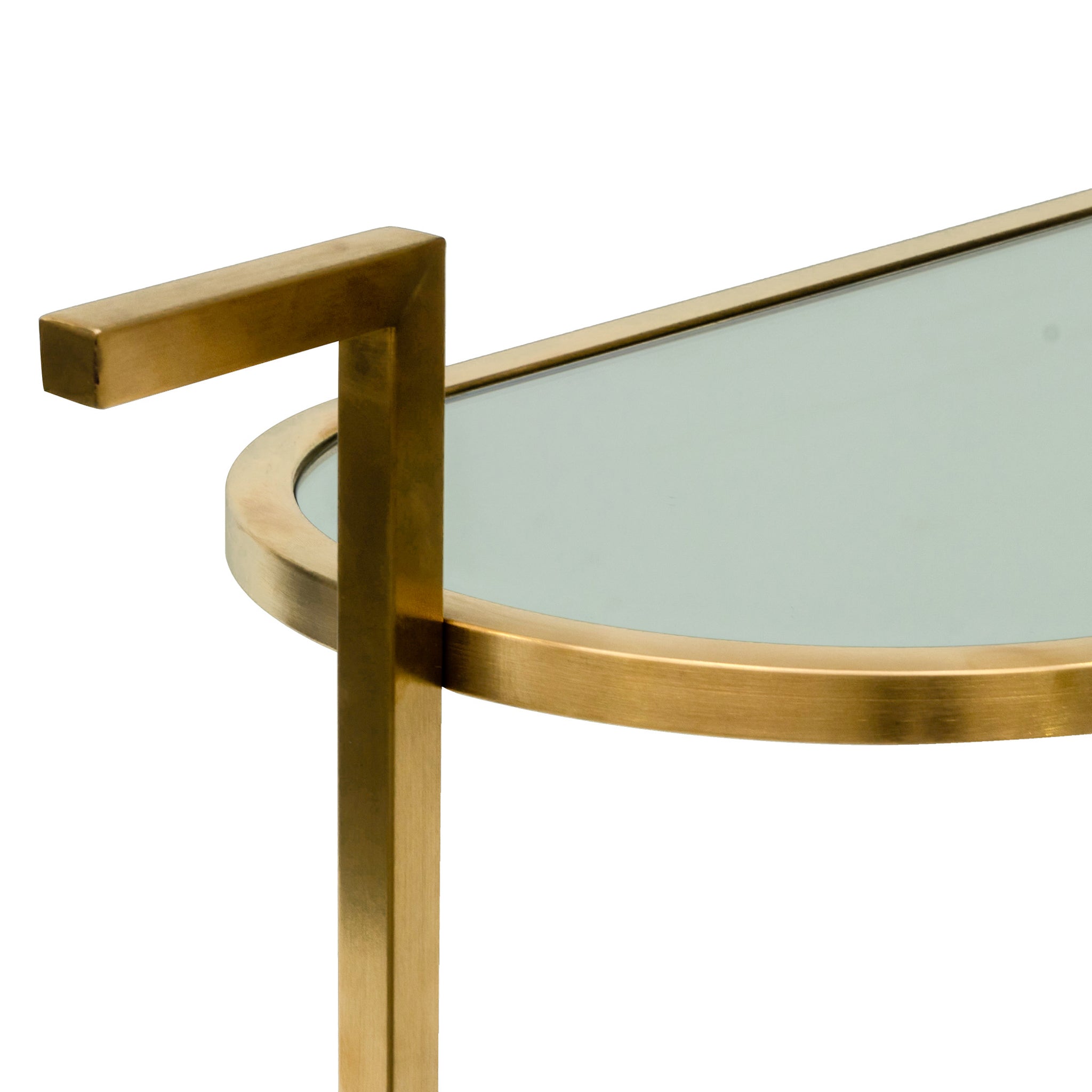 Bar Cart - Mirror and Gold Base