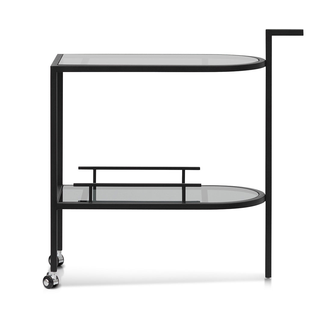 Glass Bar Cart - Black