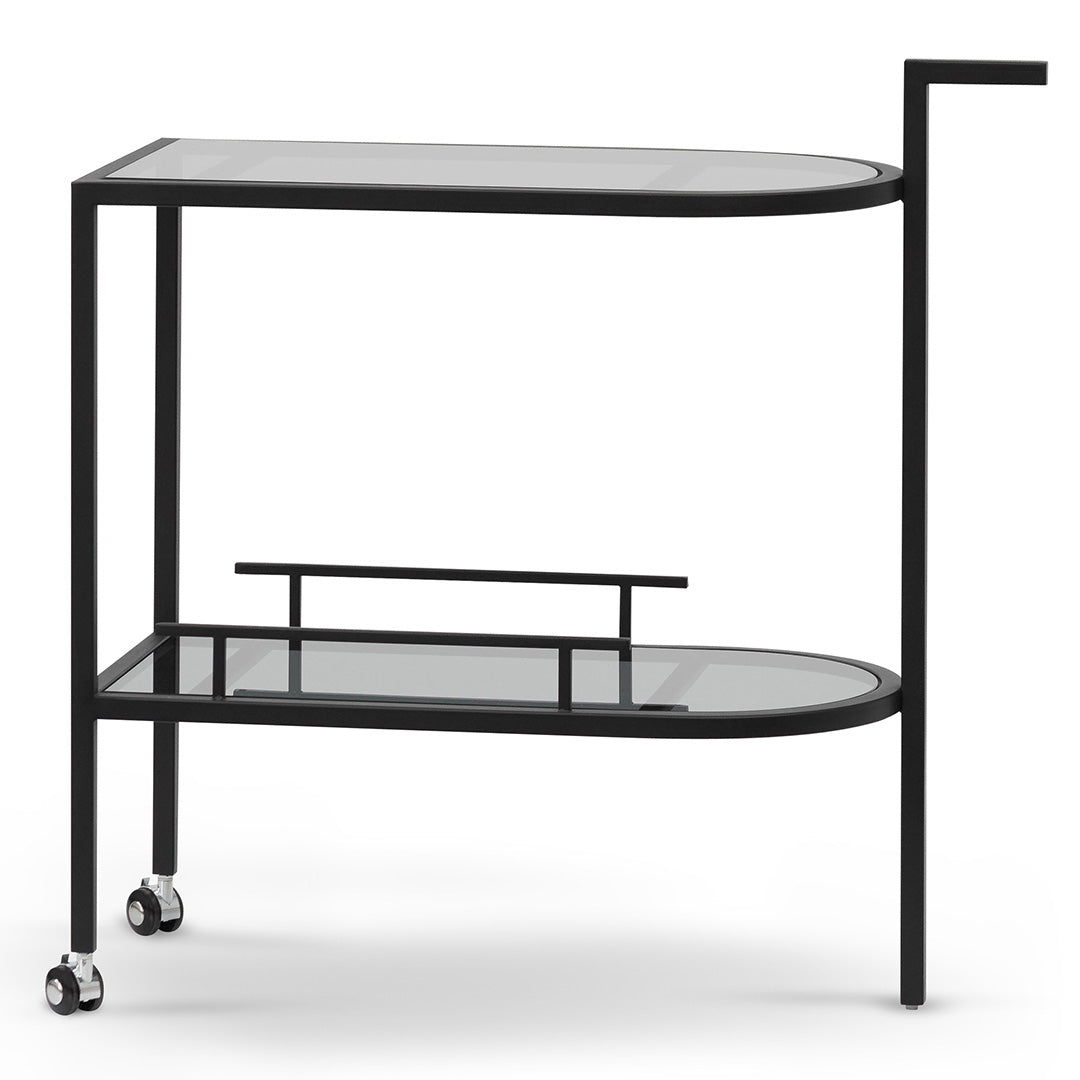 Glass Bar Cart - Black