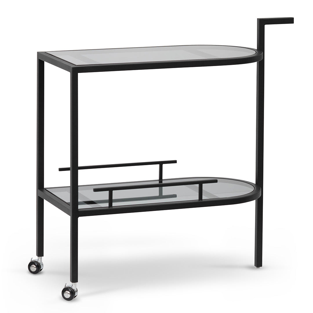 Glass Bar Cart - Black