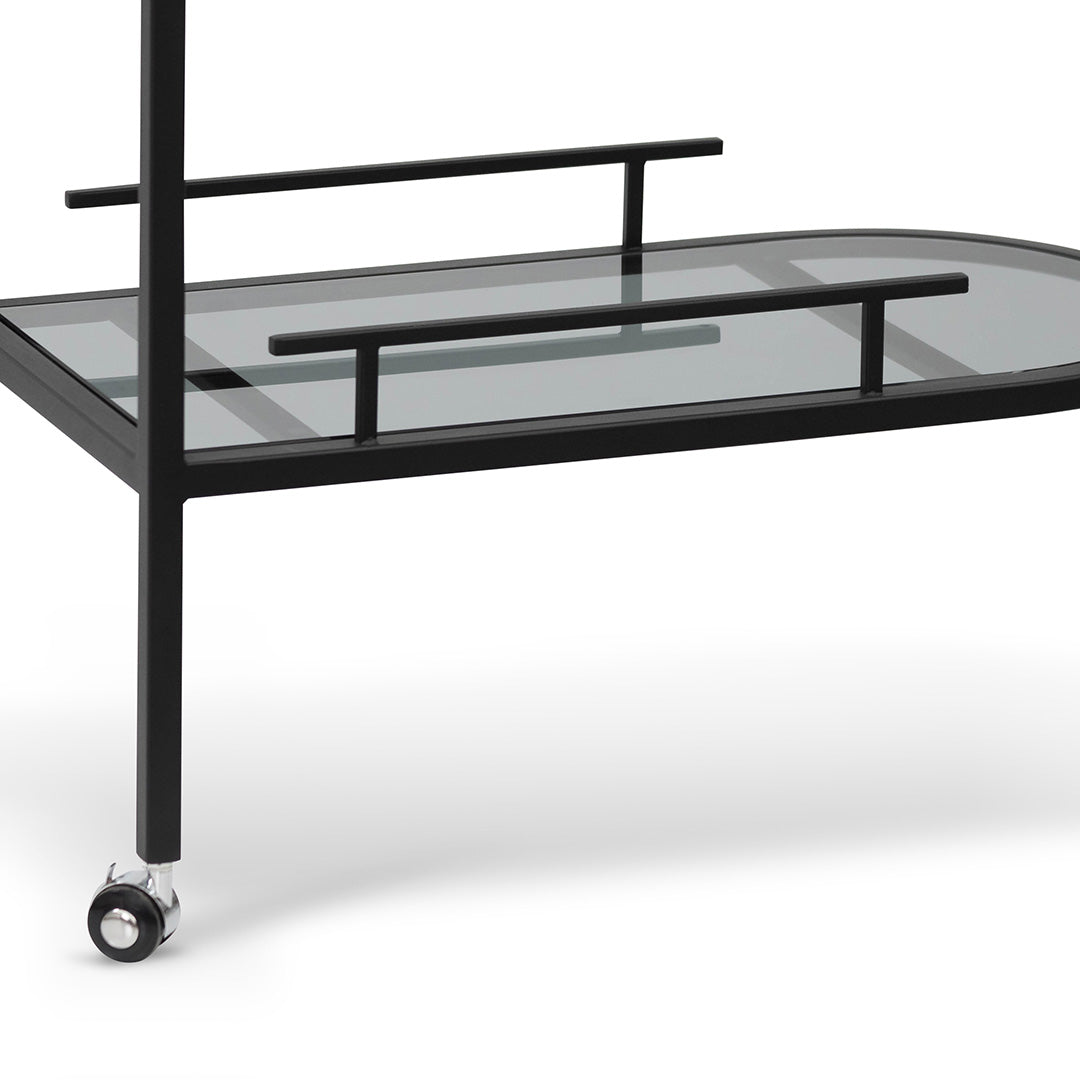 Glass Bar Cart - Black