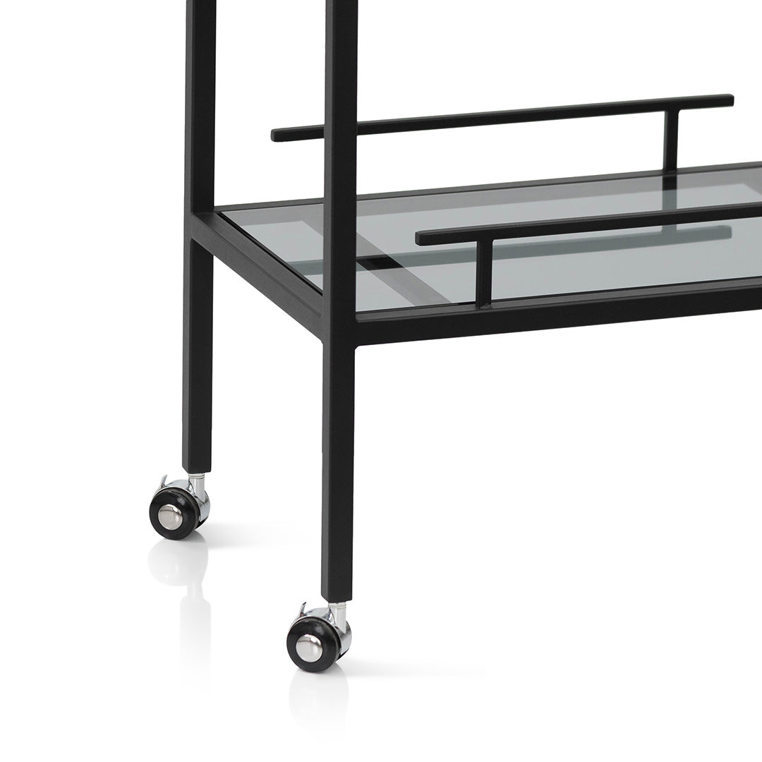 Glass Bar Cart - Black