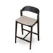 Black Bar Stool - Grey Seat - image 6