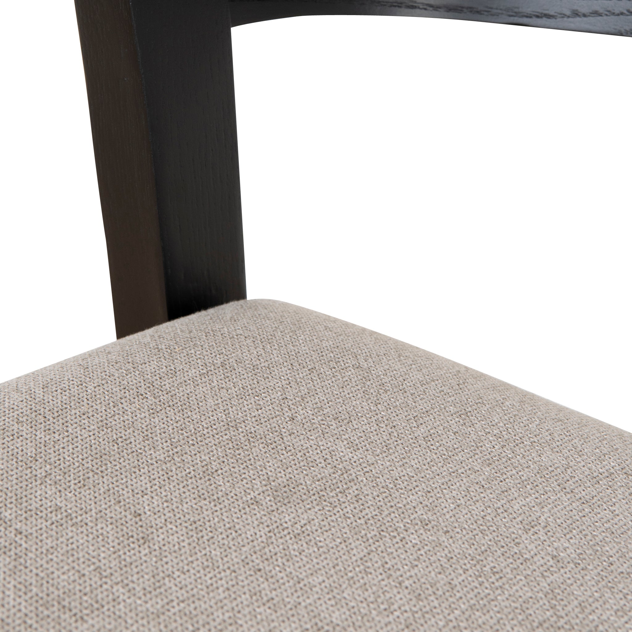 Davis Black Bar Stool - Grey Seat