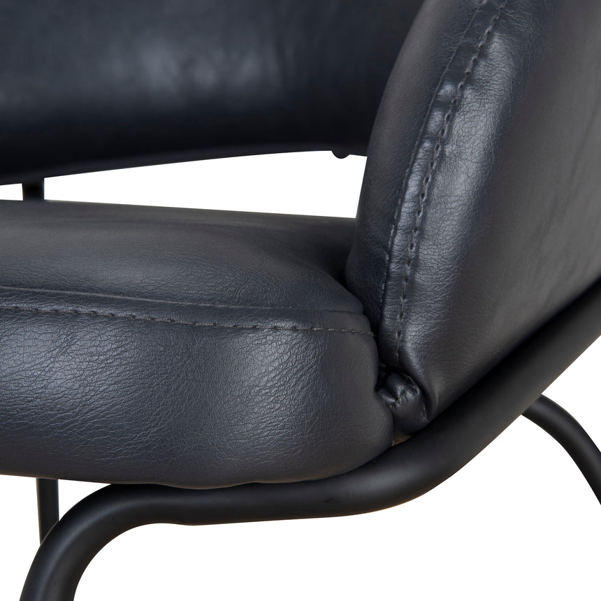 Fabric Bar Stool - Full Black