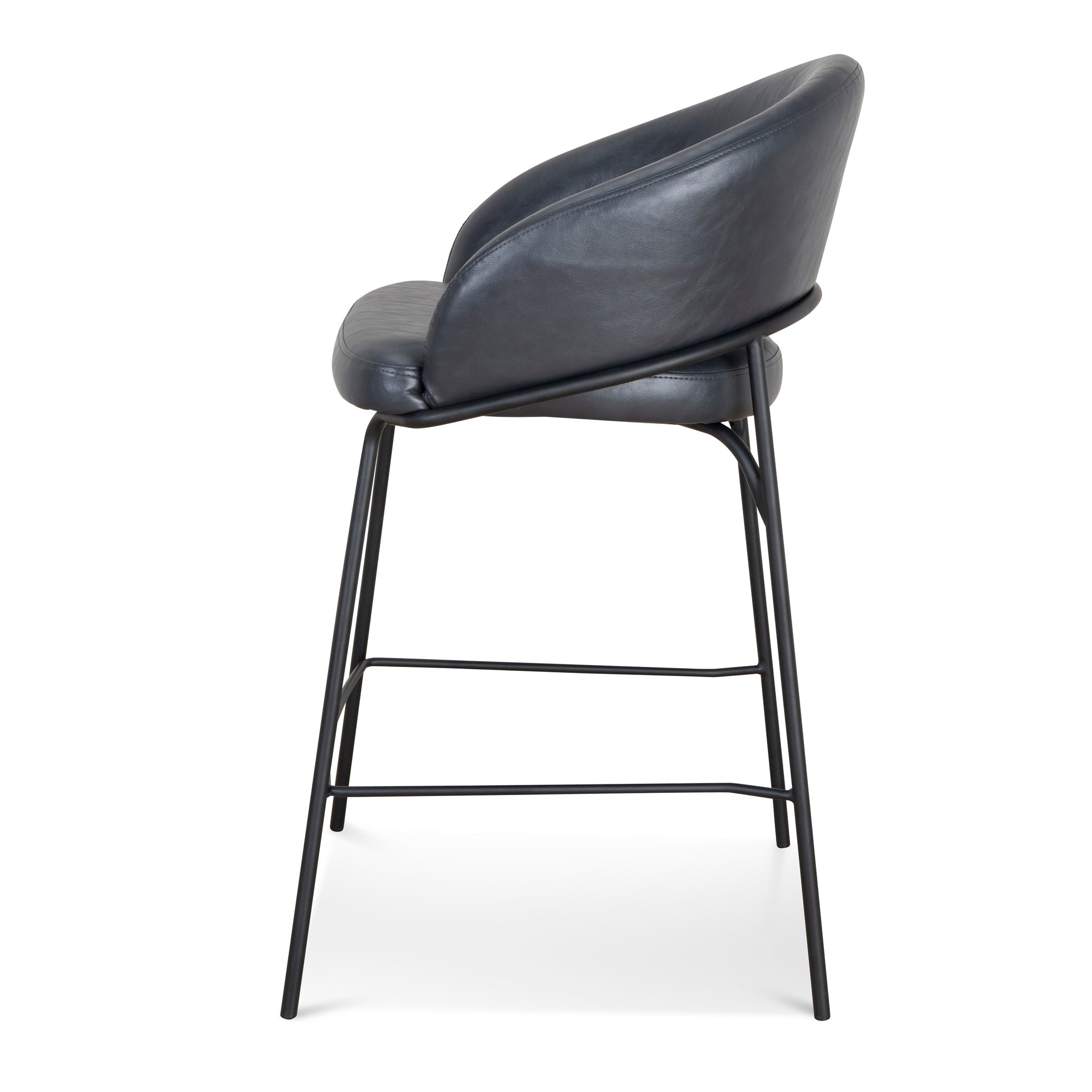 Fabric Bar Stool - Full Black (Set of 2)