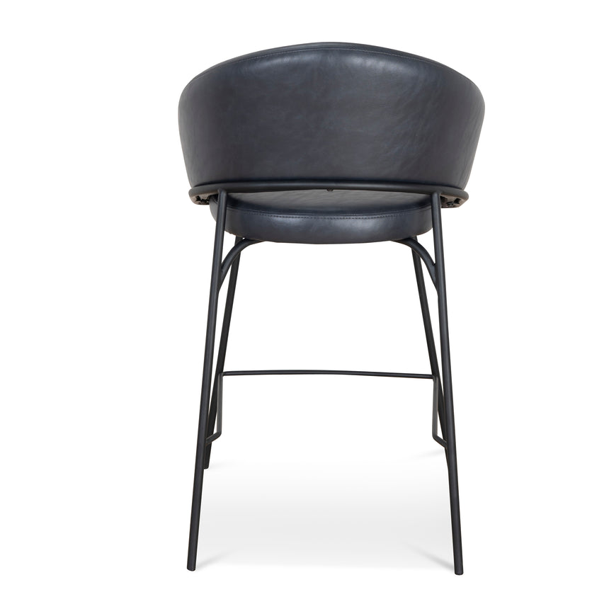 Fabric Bar Stool - Full Black