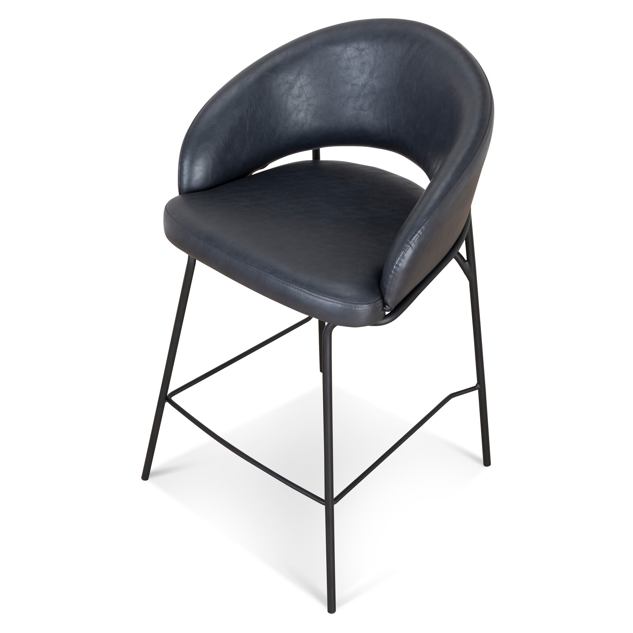 Fabric Bar Stool - Full Black (Set of 2) - image 8
