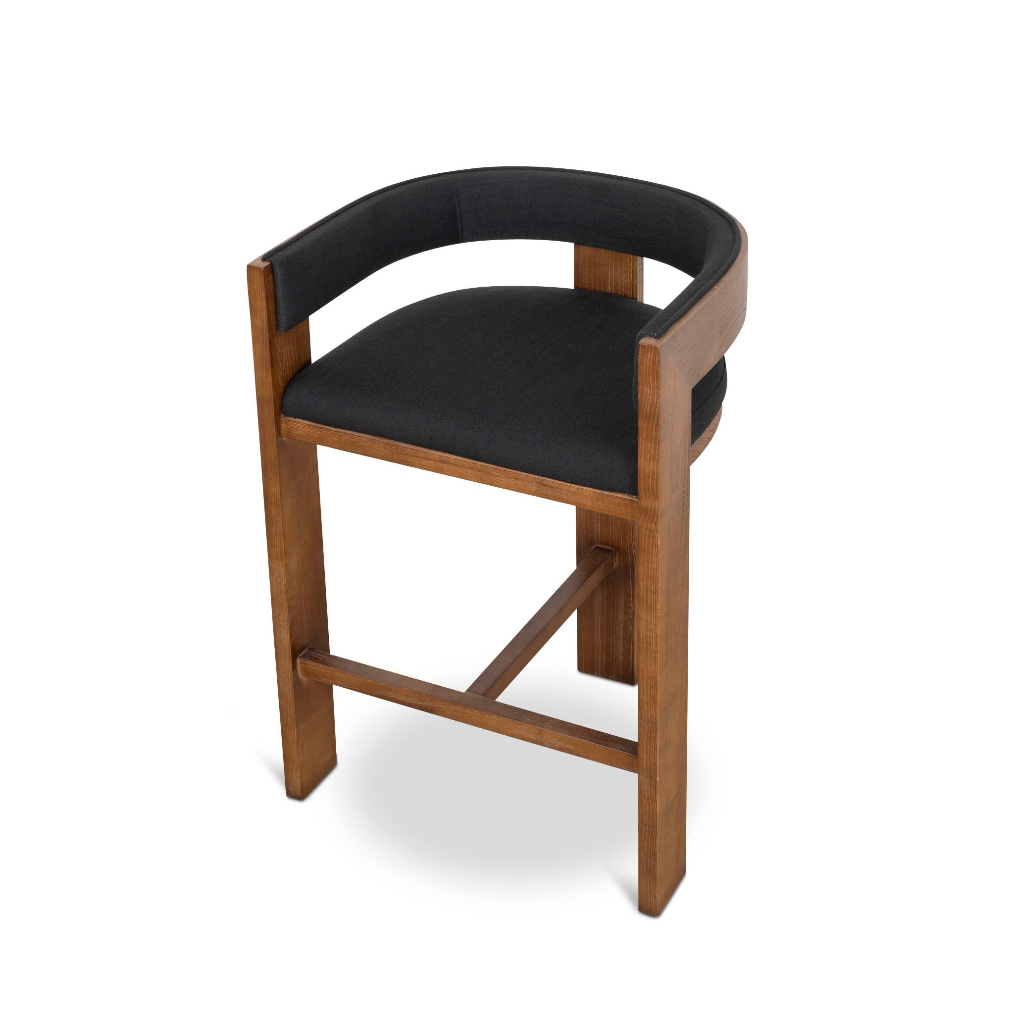 Brown ELM Barstool - Black