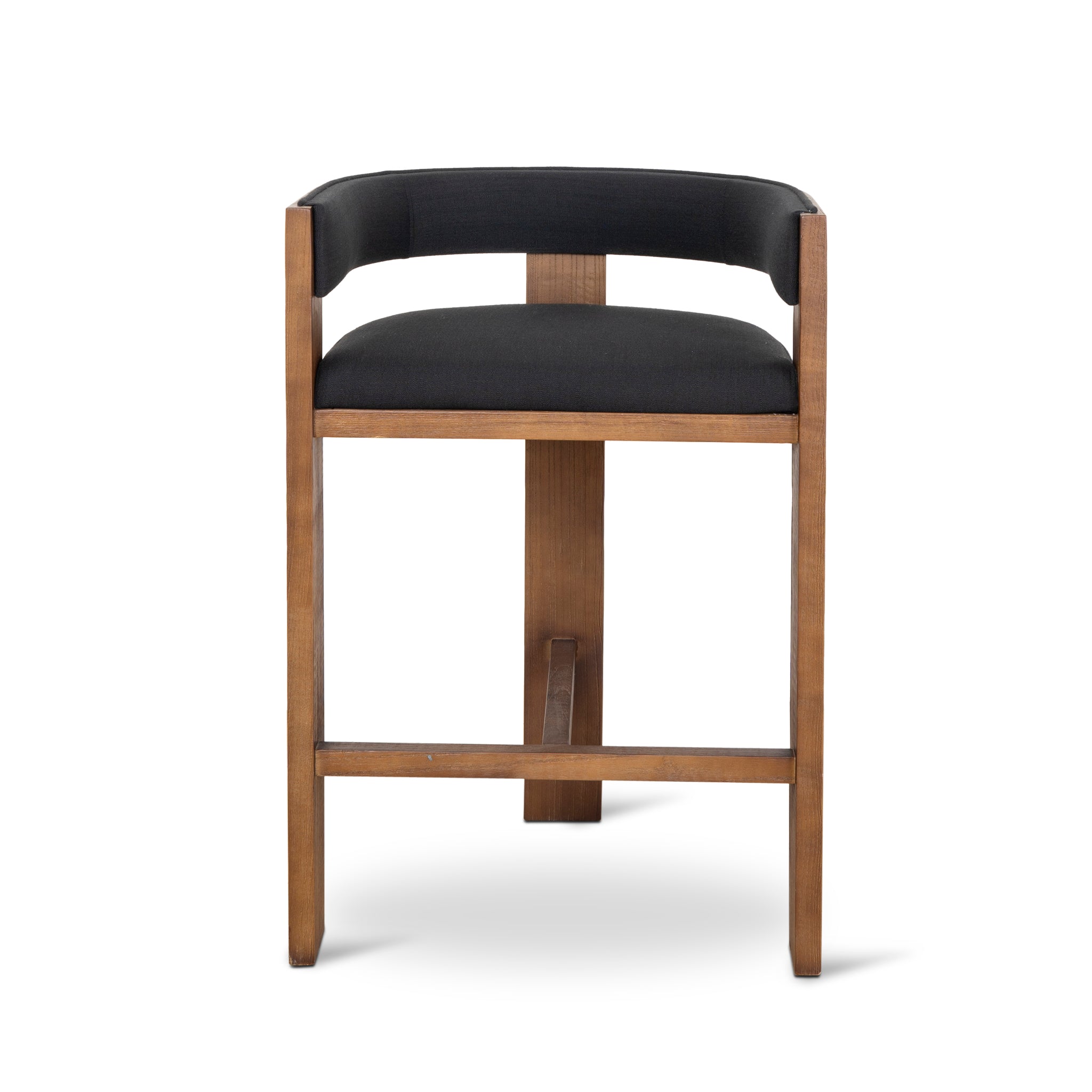 Brown ELM Barstool - Black