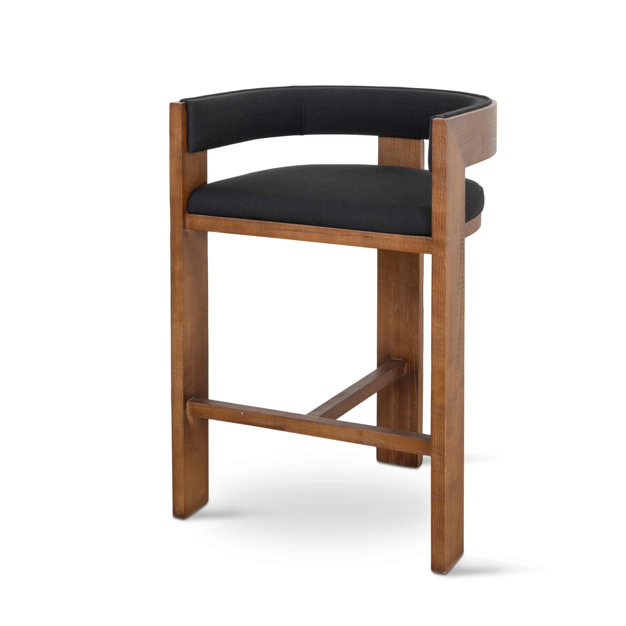 Brown ELM Barstool - Black