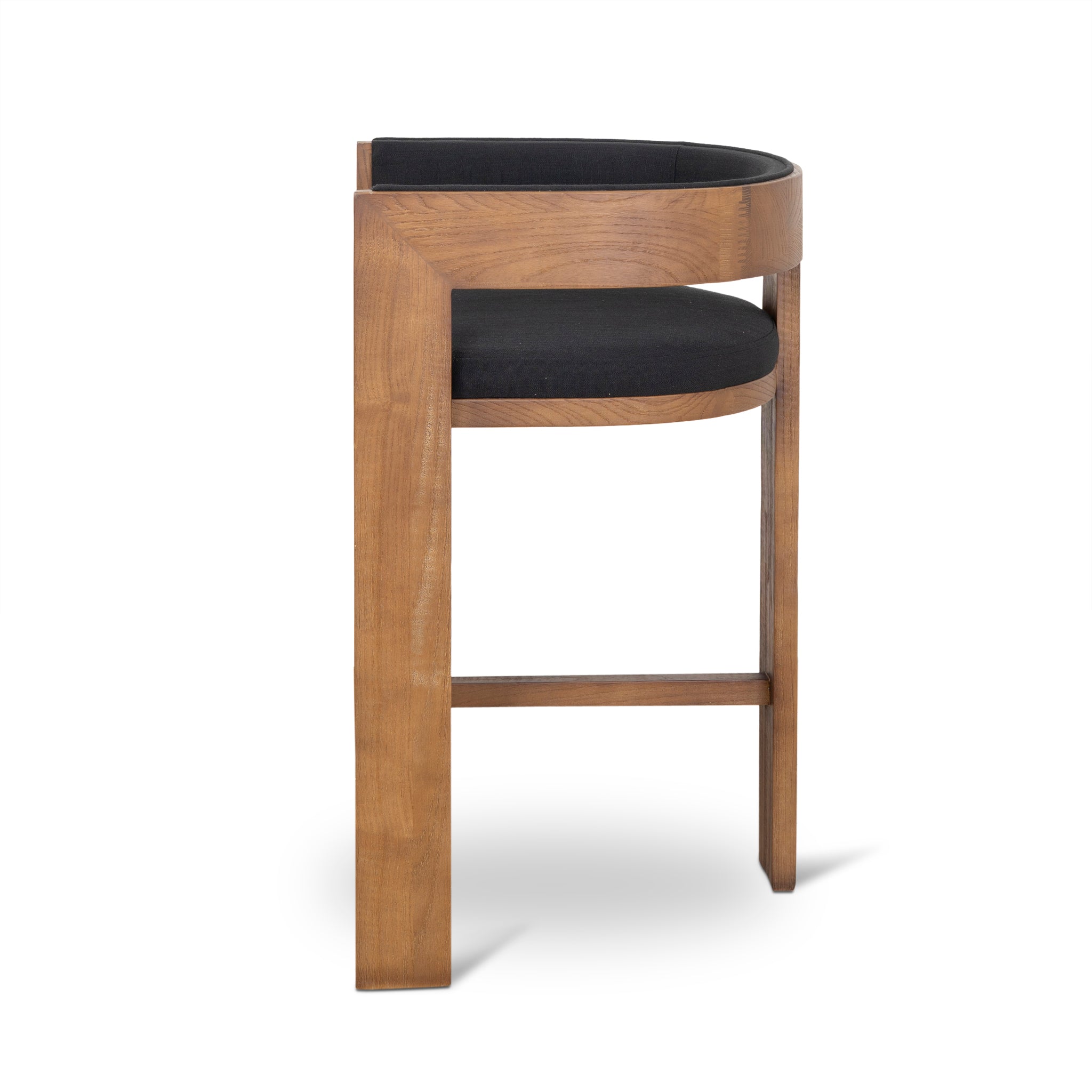 Brown ELM Barstool - Black