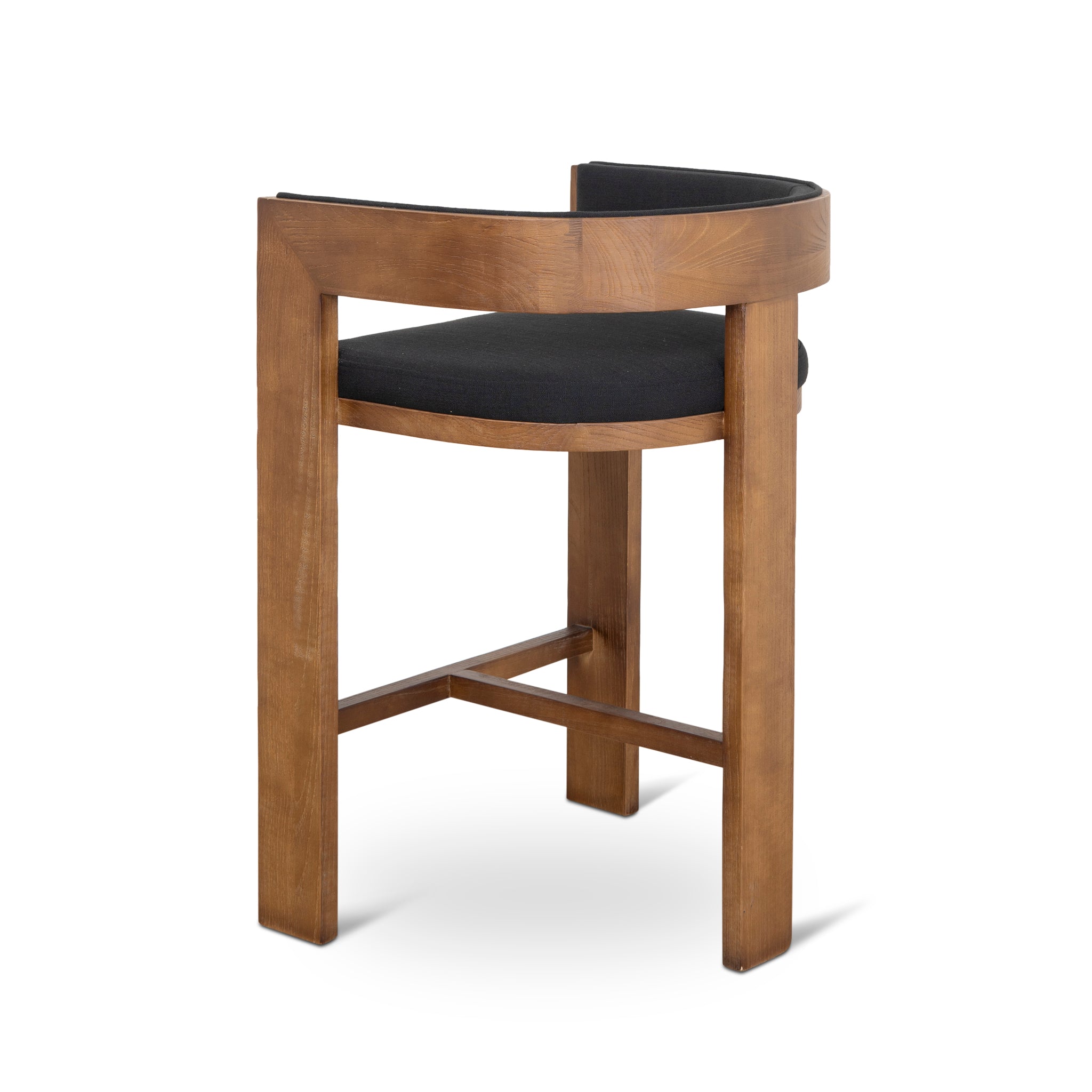 Brown ELM Barstool - Black