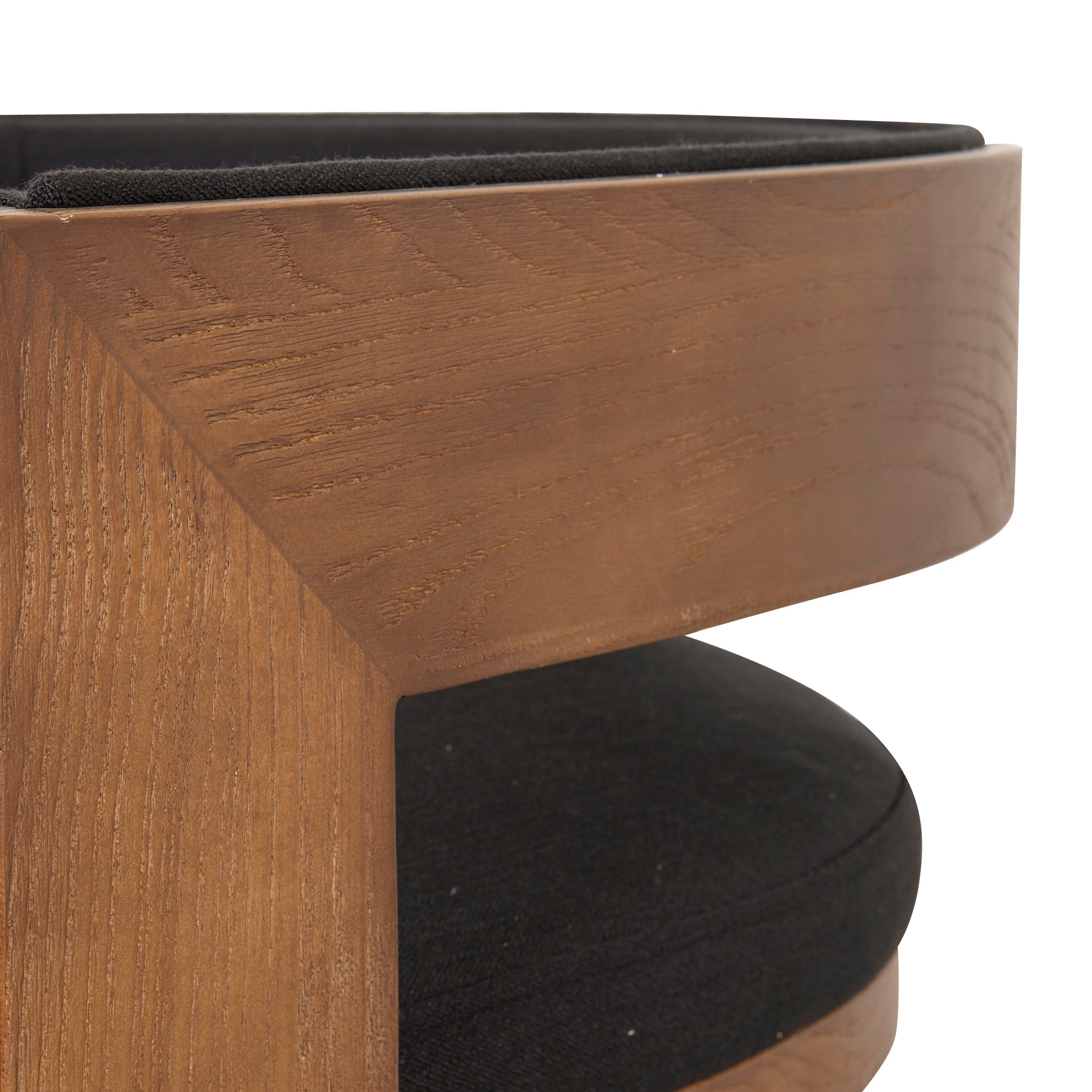 Brown ELM Barstool - Black