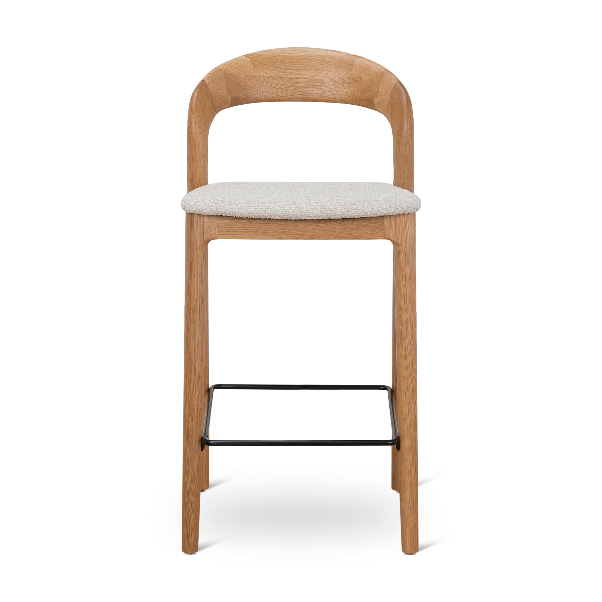 65cm Natural Bar Stool - Beige (Set of 2) - image 4