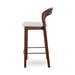 65cm Dark Brown Bar Stool - Beige (Set of 2) - image 5
