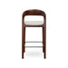 65cm Dark Brown Bar Stool - Beige (Set of 2) - image 3