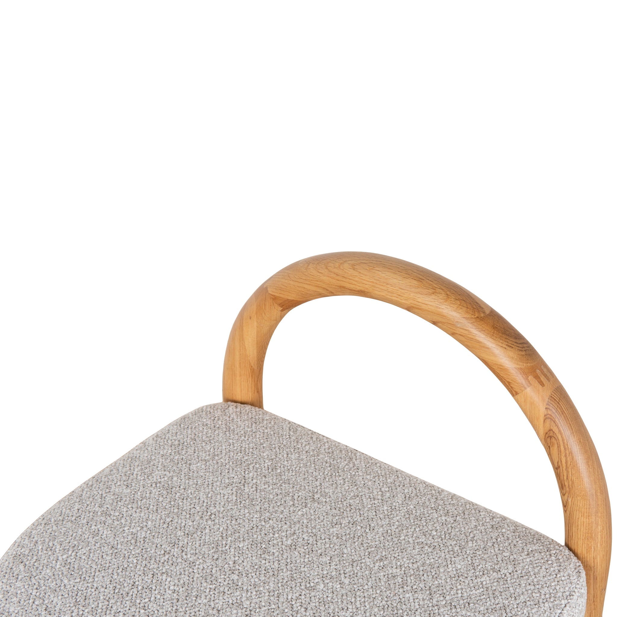 65cm Natural Bar Stool - Clay Grey