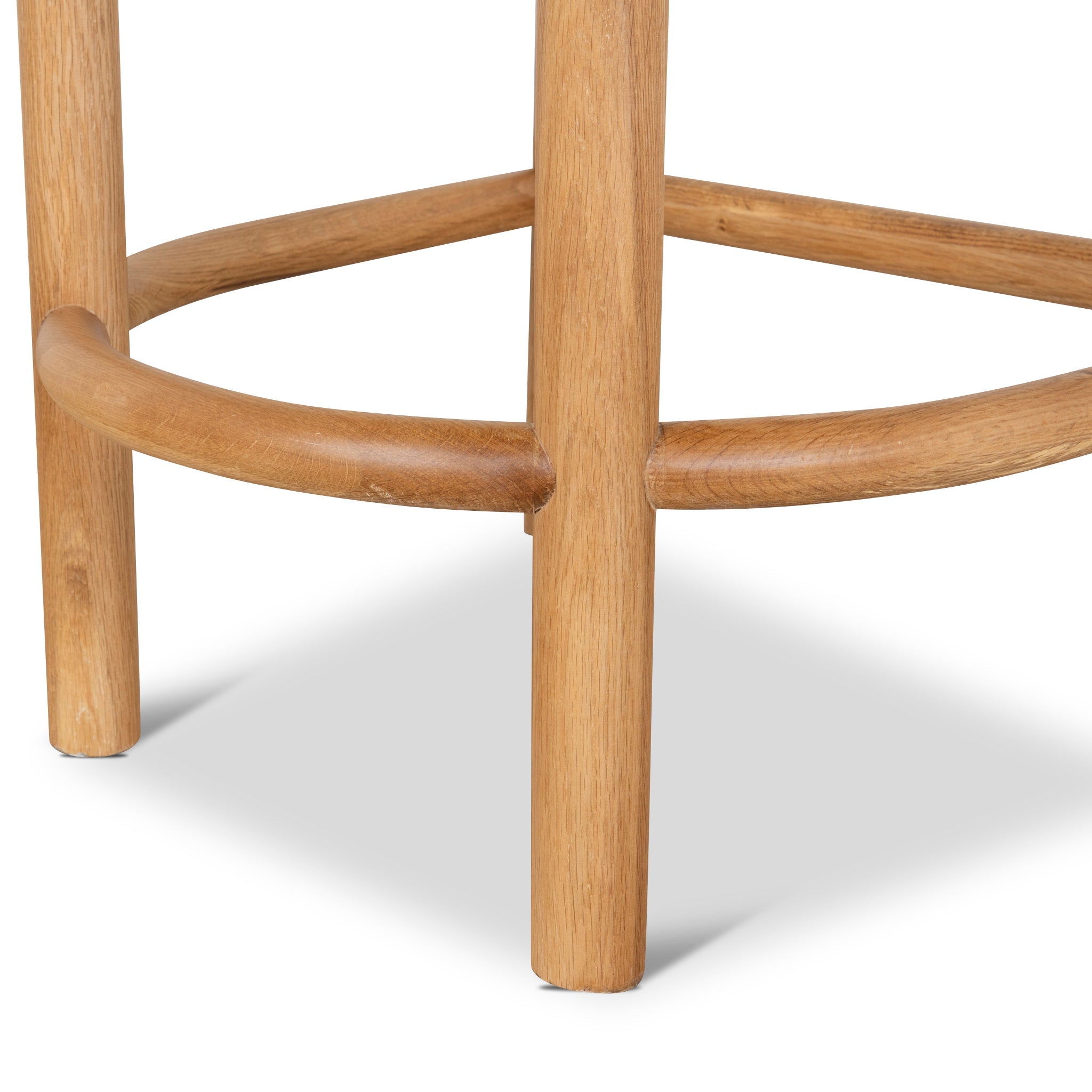 65cm Natural Bar Stool - Clay Grey