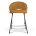 Black Bar Stool - Orange Gold Seat (Set of 2) - image 2