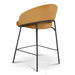 Black Bar Stool - Orange Gold Seat (Set of 2) - image 5