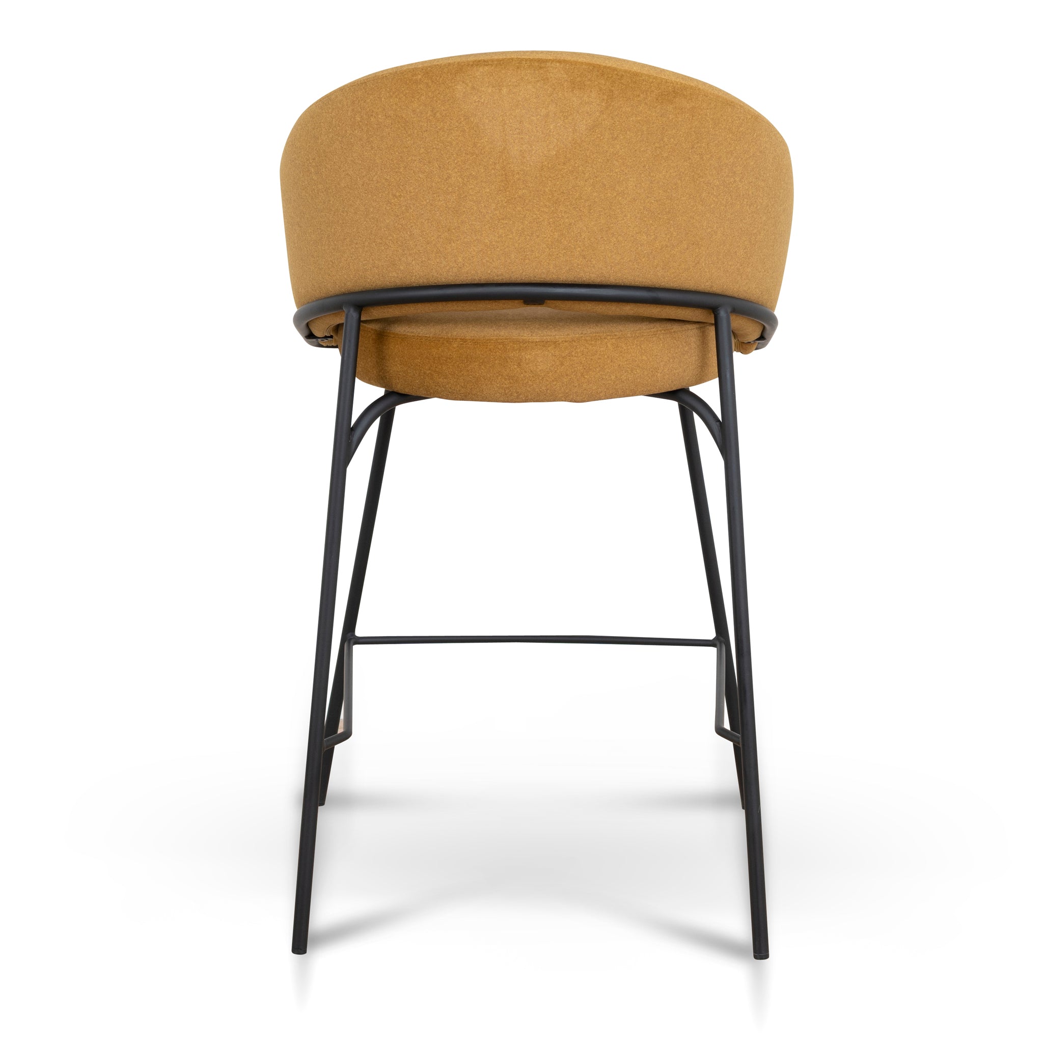 Black Bar Stool - Orange Gold Seat (Set of 2) - image 6