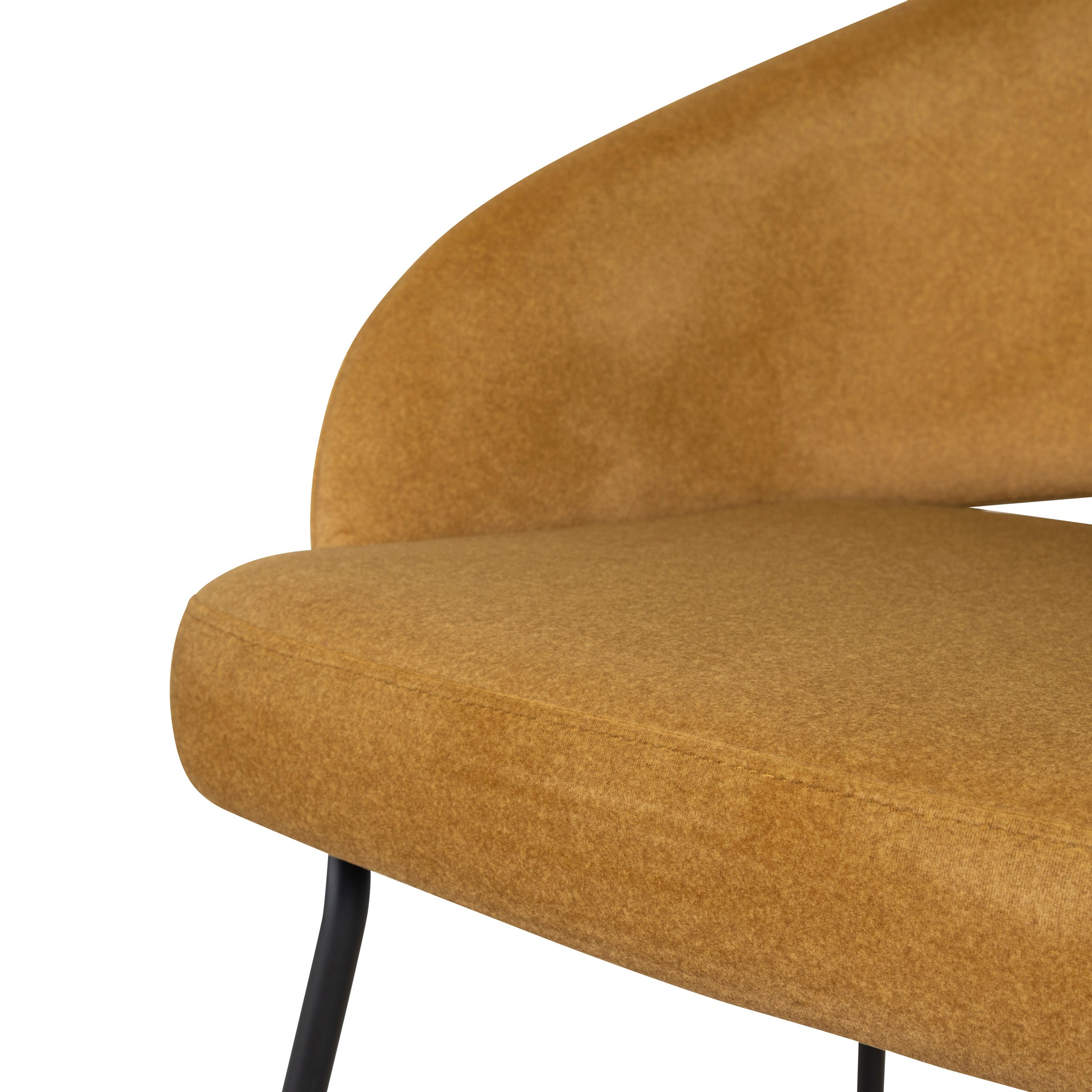 Black Bar Stool - Orange Gold Seat (Set of 2) - image 8