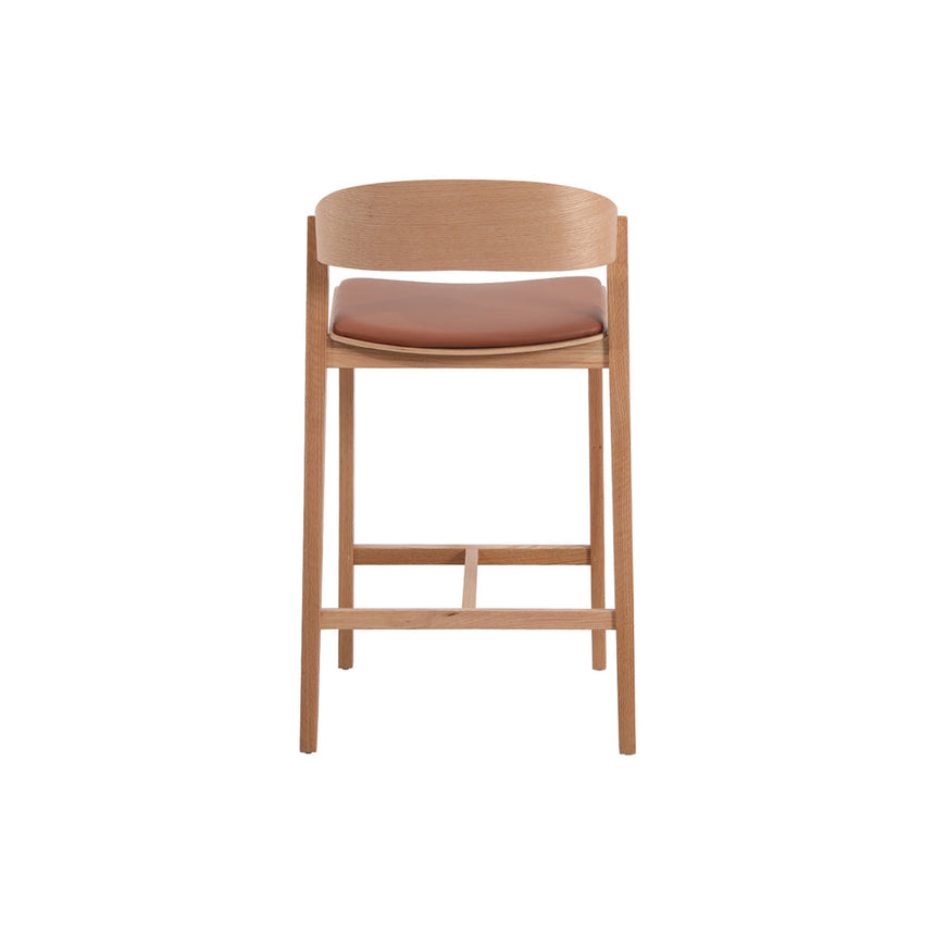Natural Bar Stool - Brown Seat