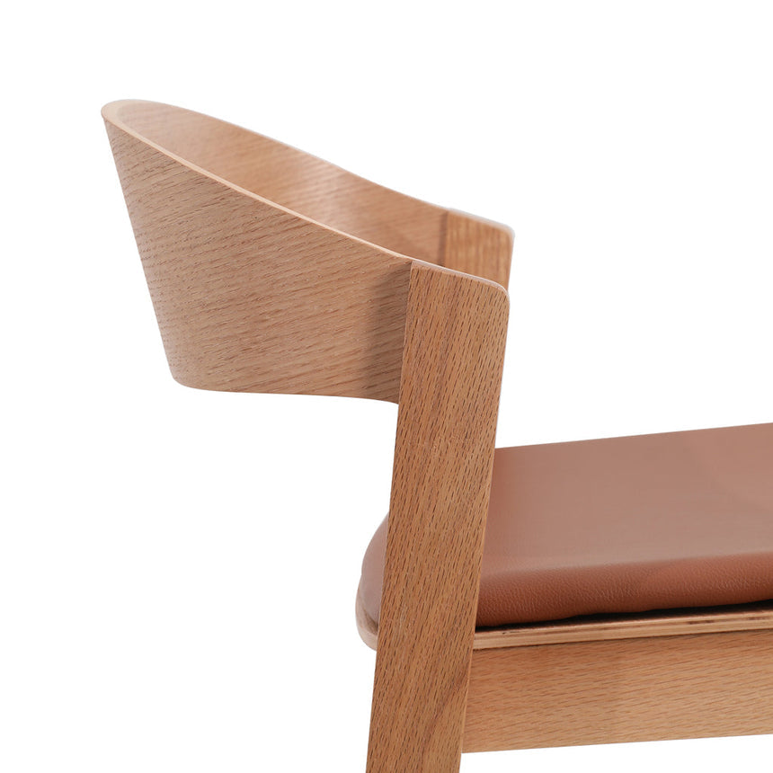 Natural Bar Stool - Brown Seat