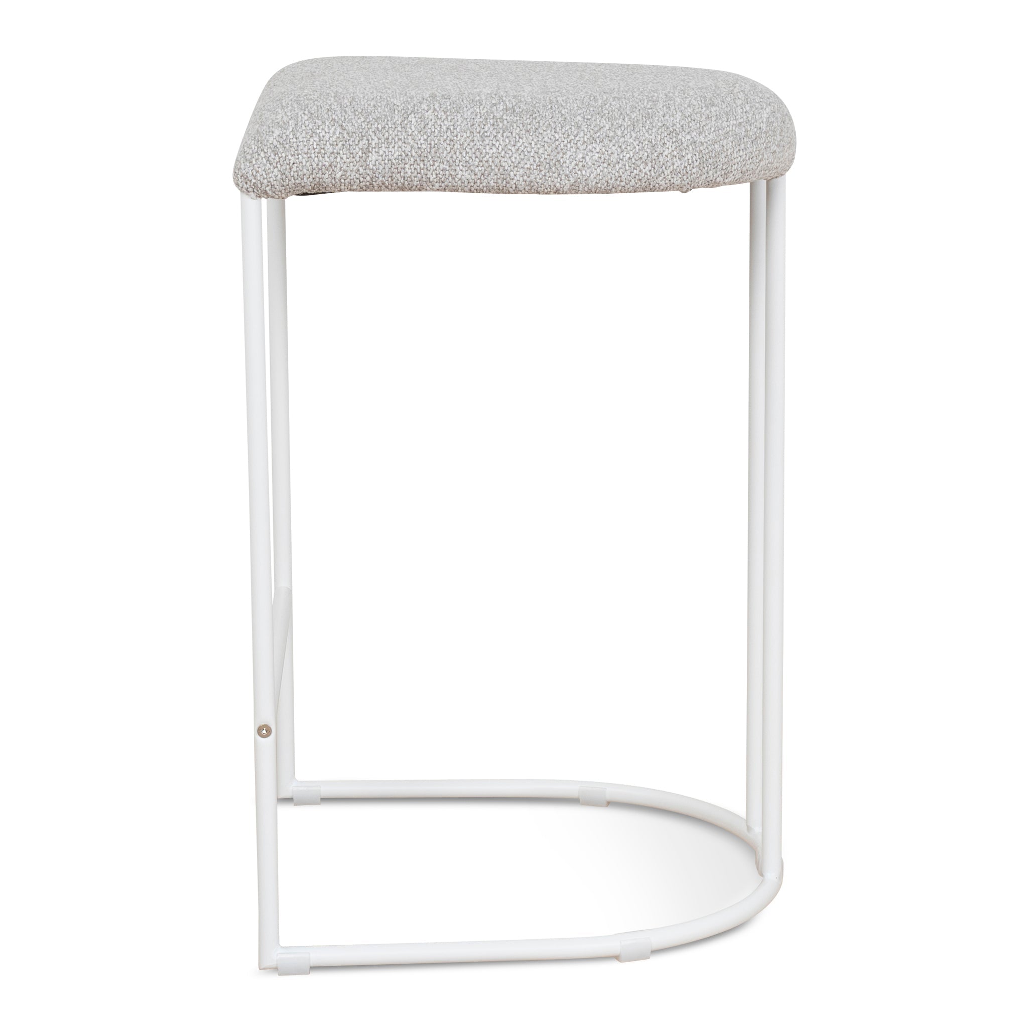 CBS10301-FH 65cm White Bar Stool - Clay Grey (Set of 2)