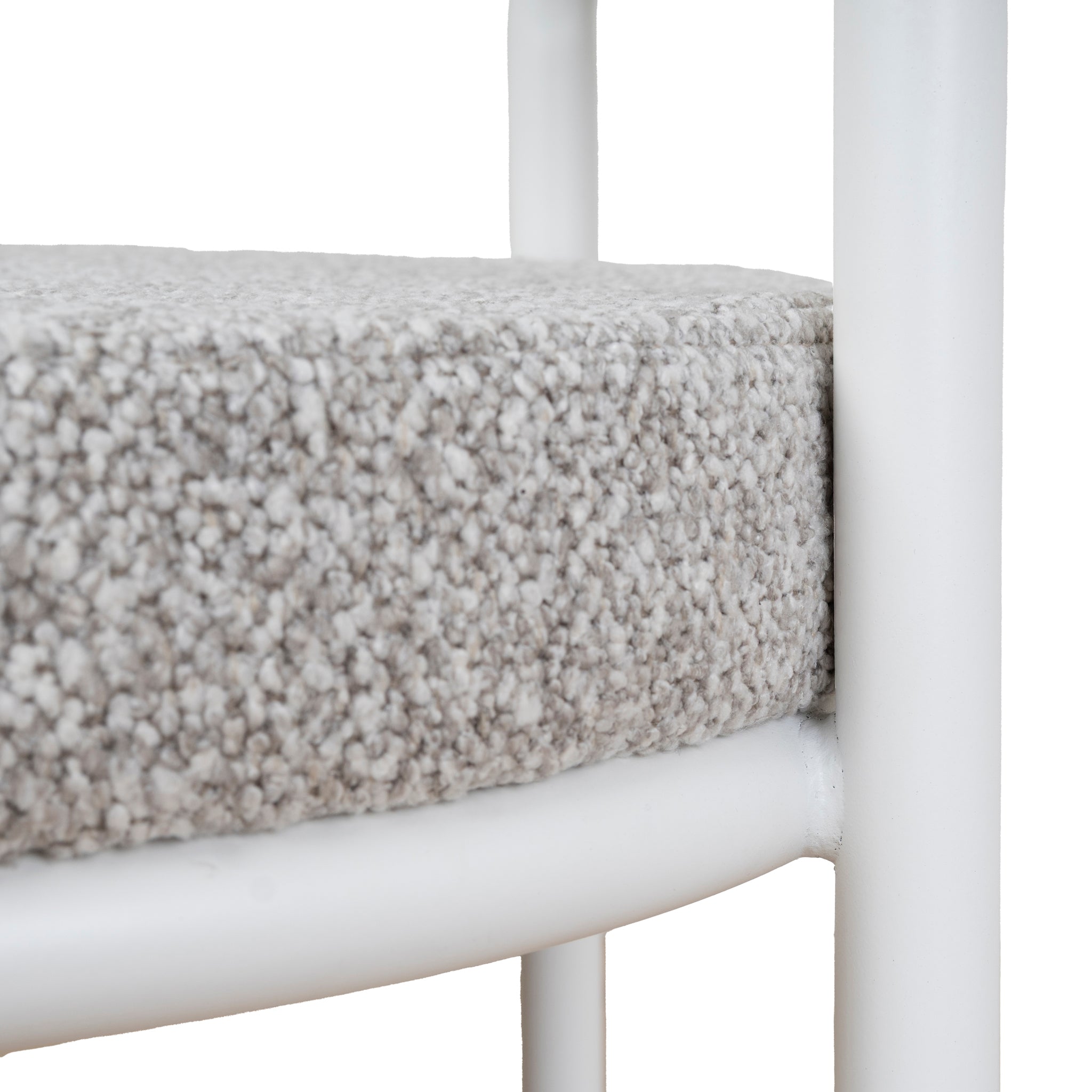65cm White Bar Stool - Clay Grey (Set of 2) - image 8