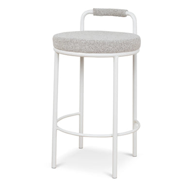 Showcasing Datala 65cm White Bar Stool - Clay Grey (Set of 2) BS10315-FHx2 Bar Stool by Calibre Furniturs