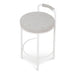 65cm White Bar Stool - Clay Grey (Set of 2) - image 3