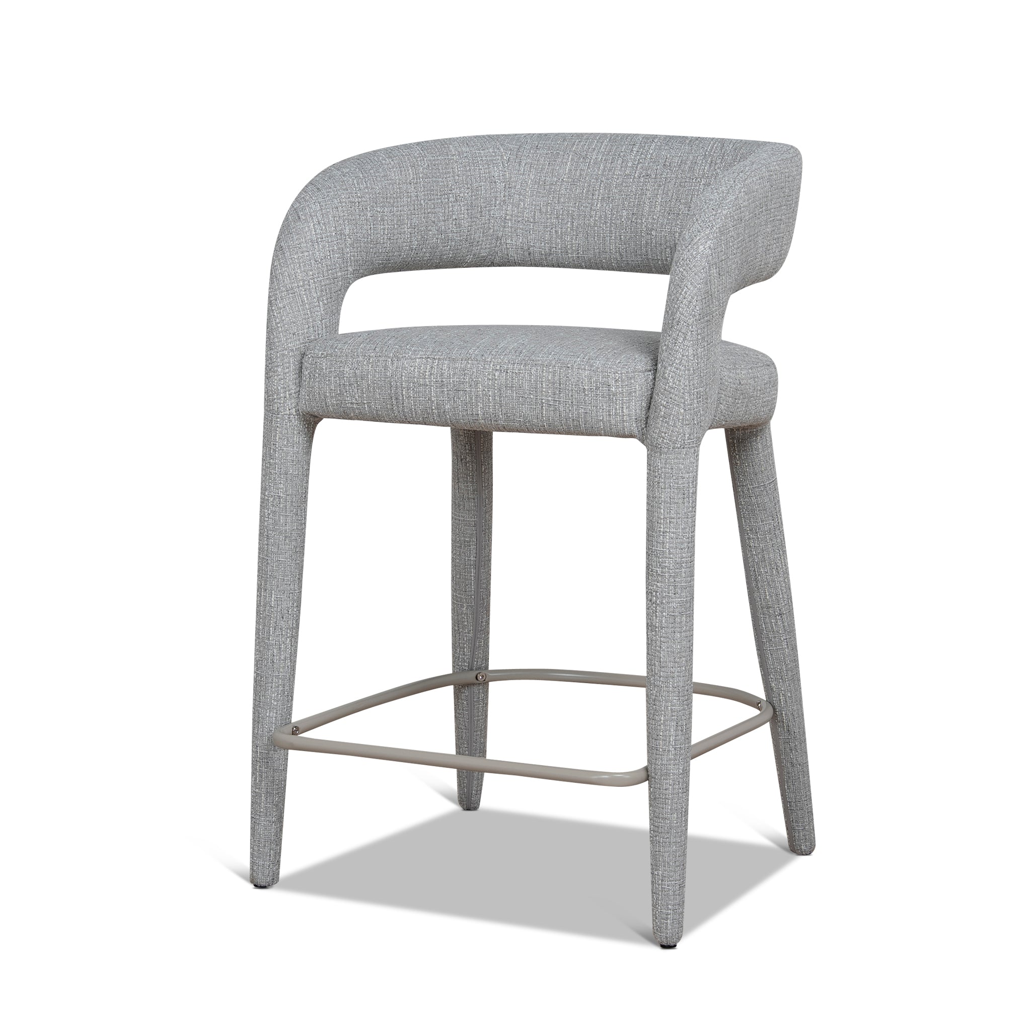 65cm Bar Stool - Chrome Grey