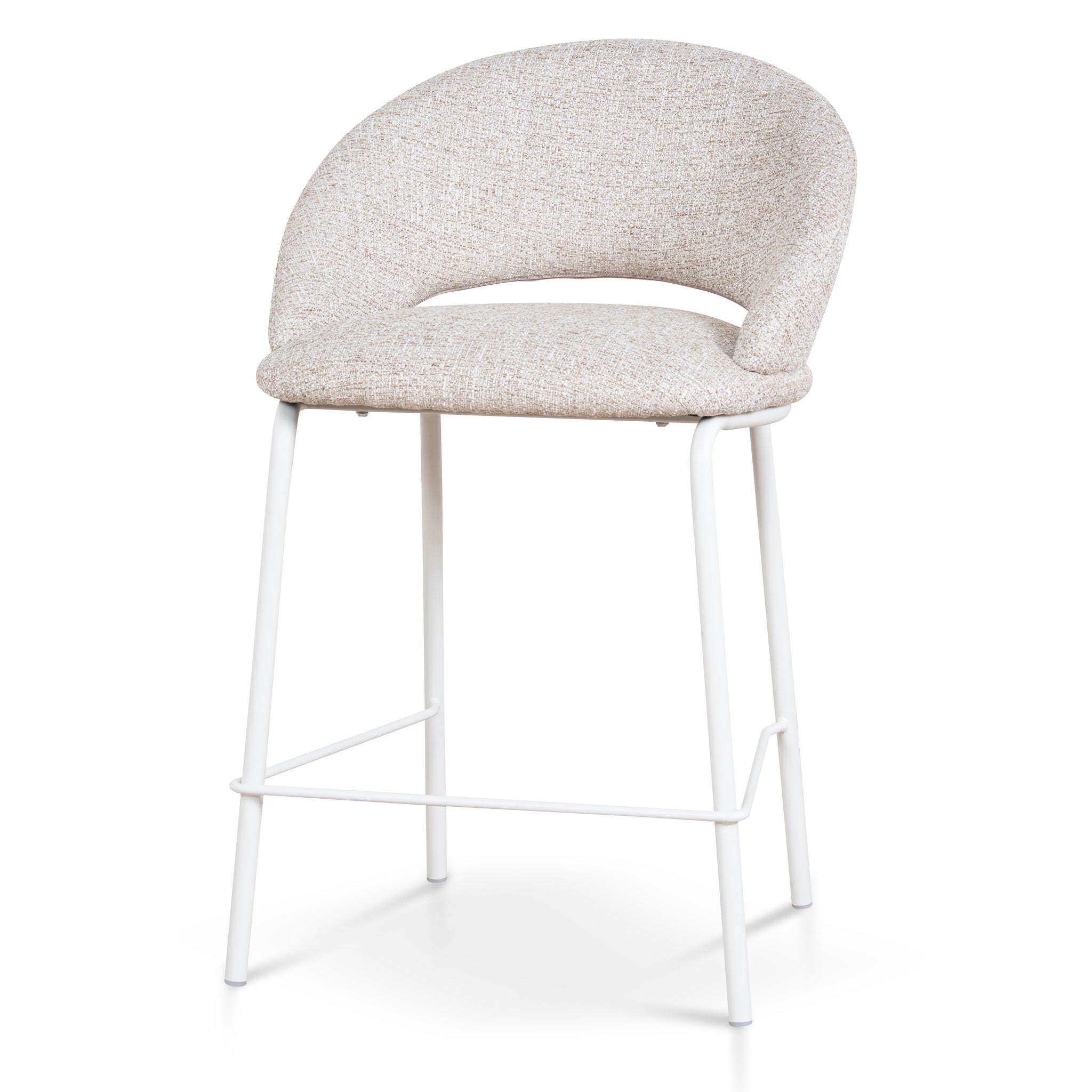 White Bar Stool - Pale Beige (Set of 2) - image 2