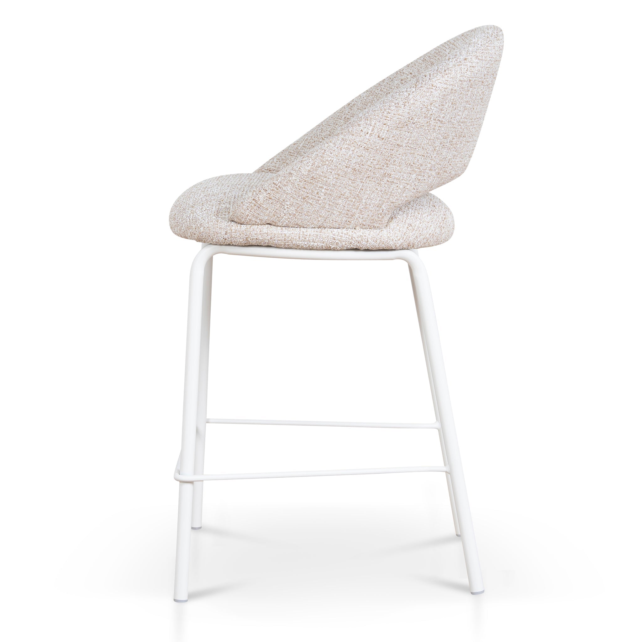 White Bar Stool - Pale Beige (Set of 2) - image 4