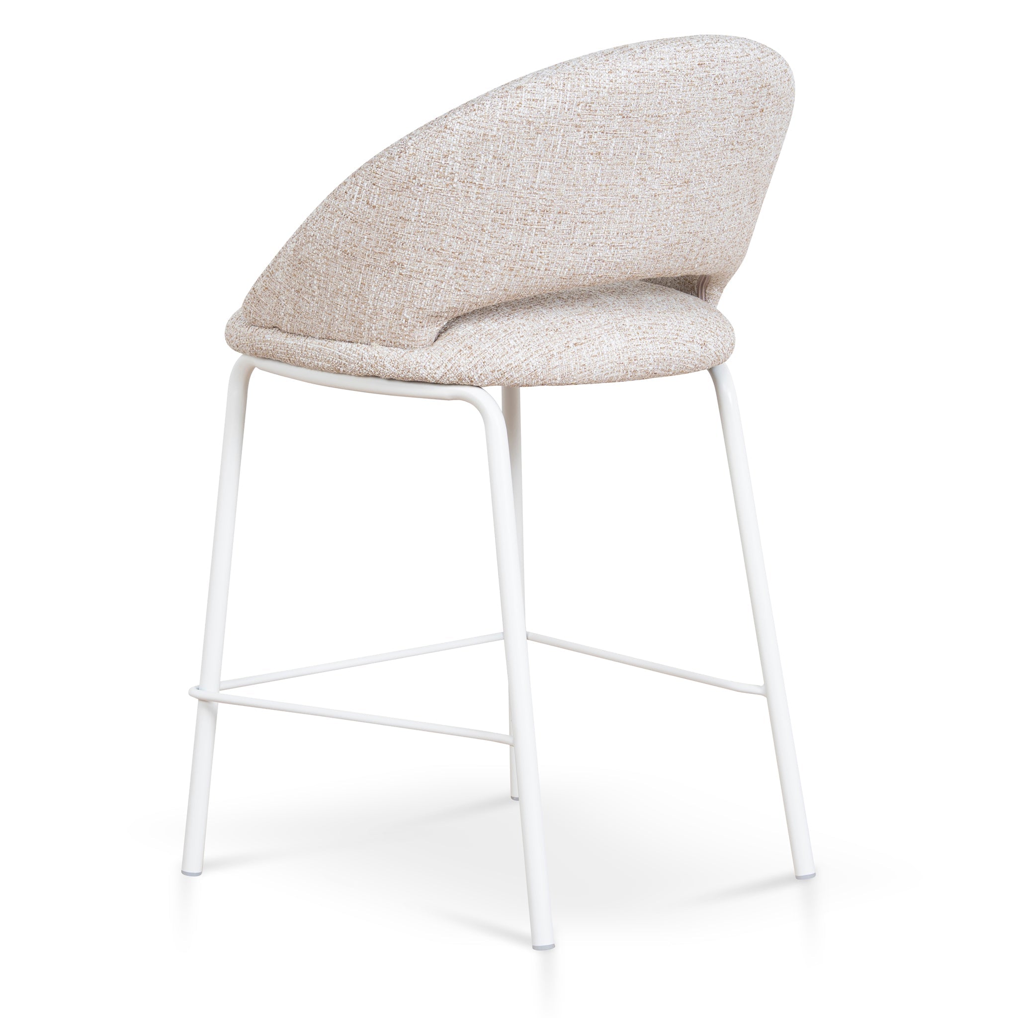 White Bar Stool - Pale Beige (Set of 2) - image 5