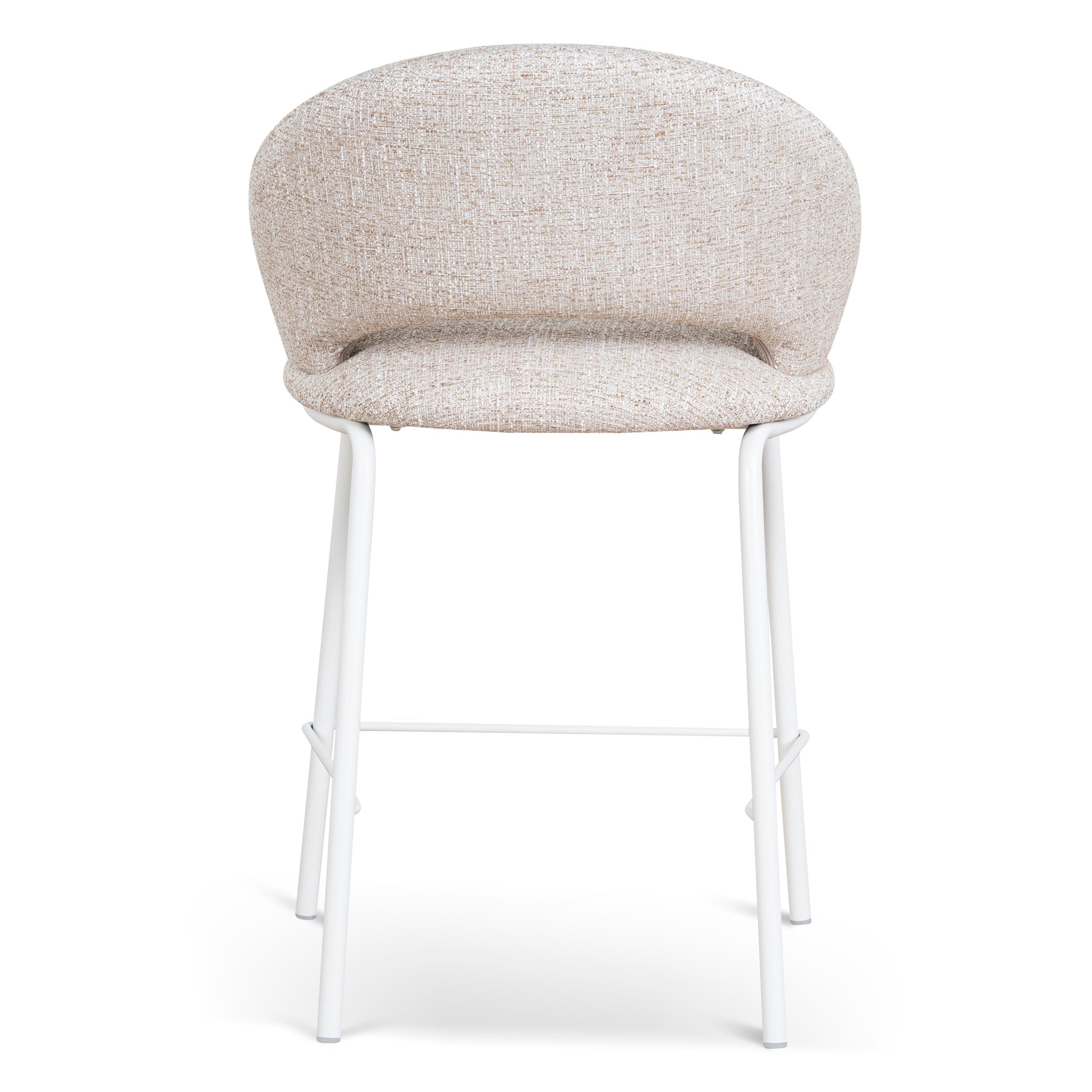 White Bar Stool - Pale Beige (Set of 2) - image 6