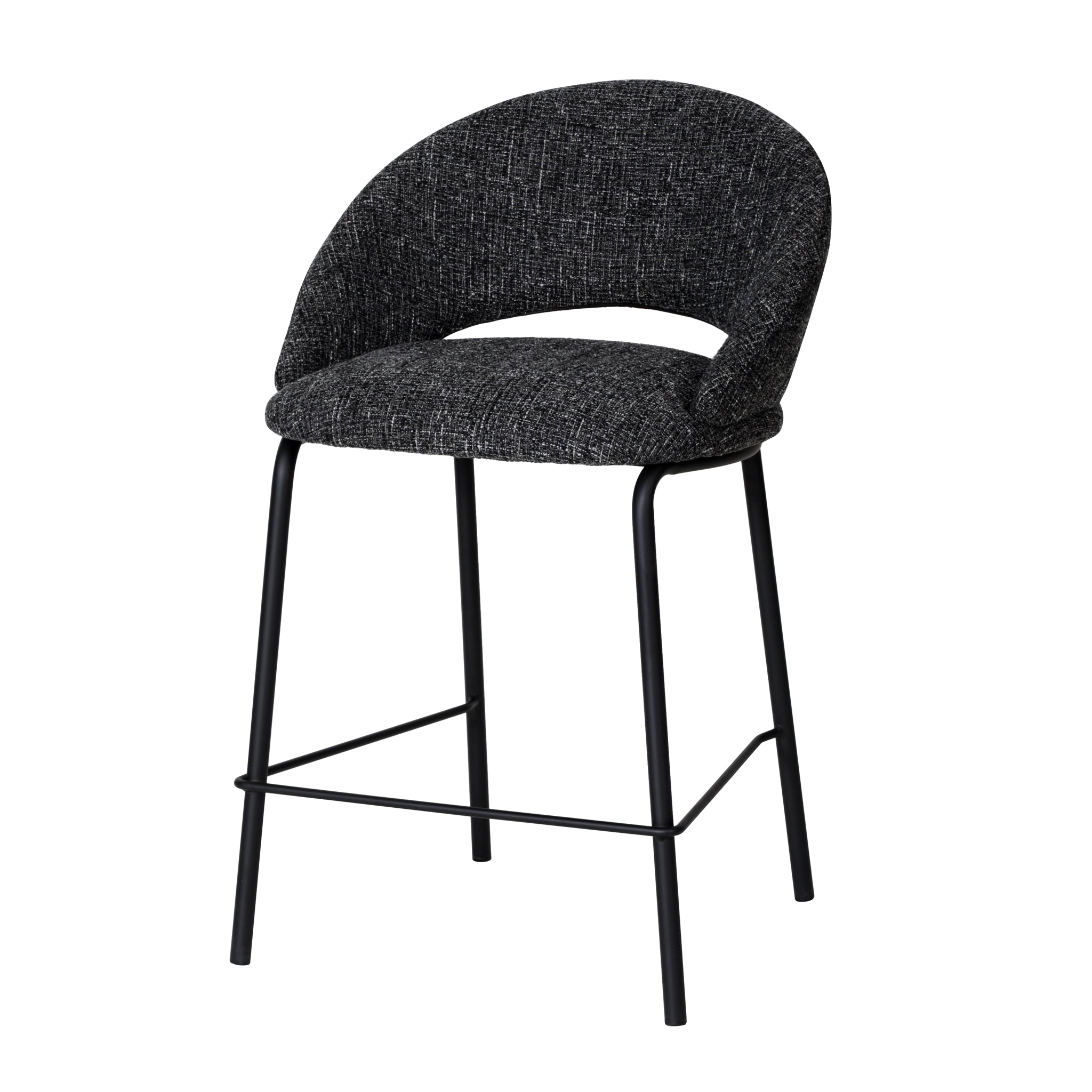 CBS10345-FH Black Bar Stool - Field Charcoal (Set of 2)