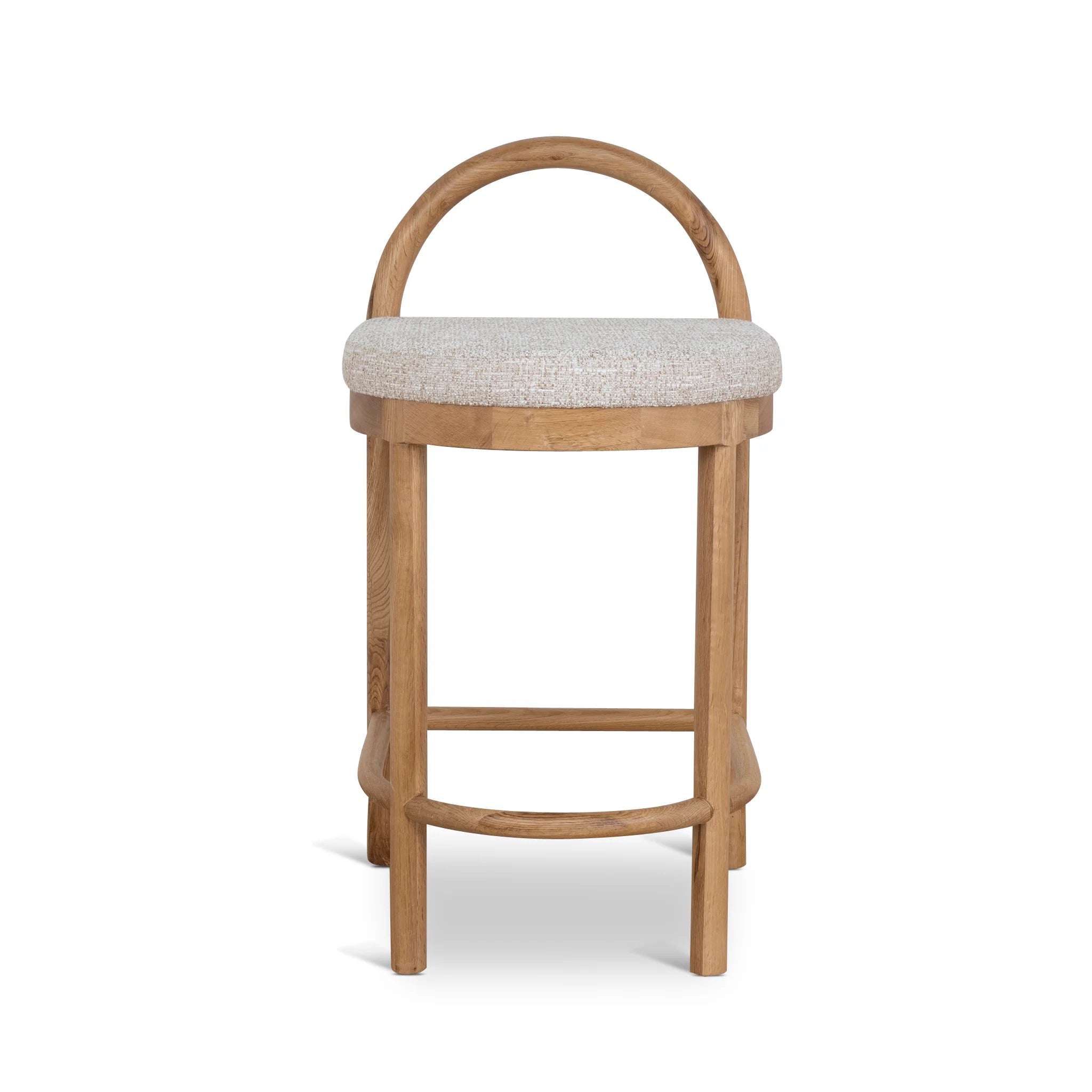 Showcasing Nivera 66cm Natural Bar Stool - Pale Beige BS10422-LJ Bar Stool by Calibre Furniturs