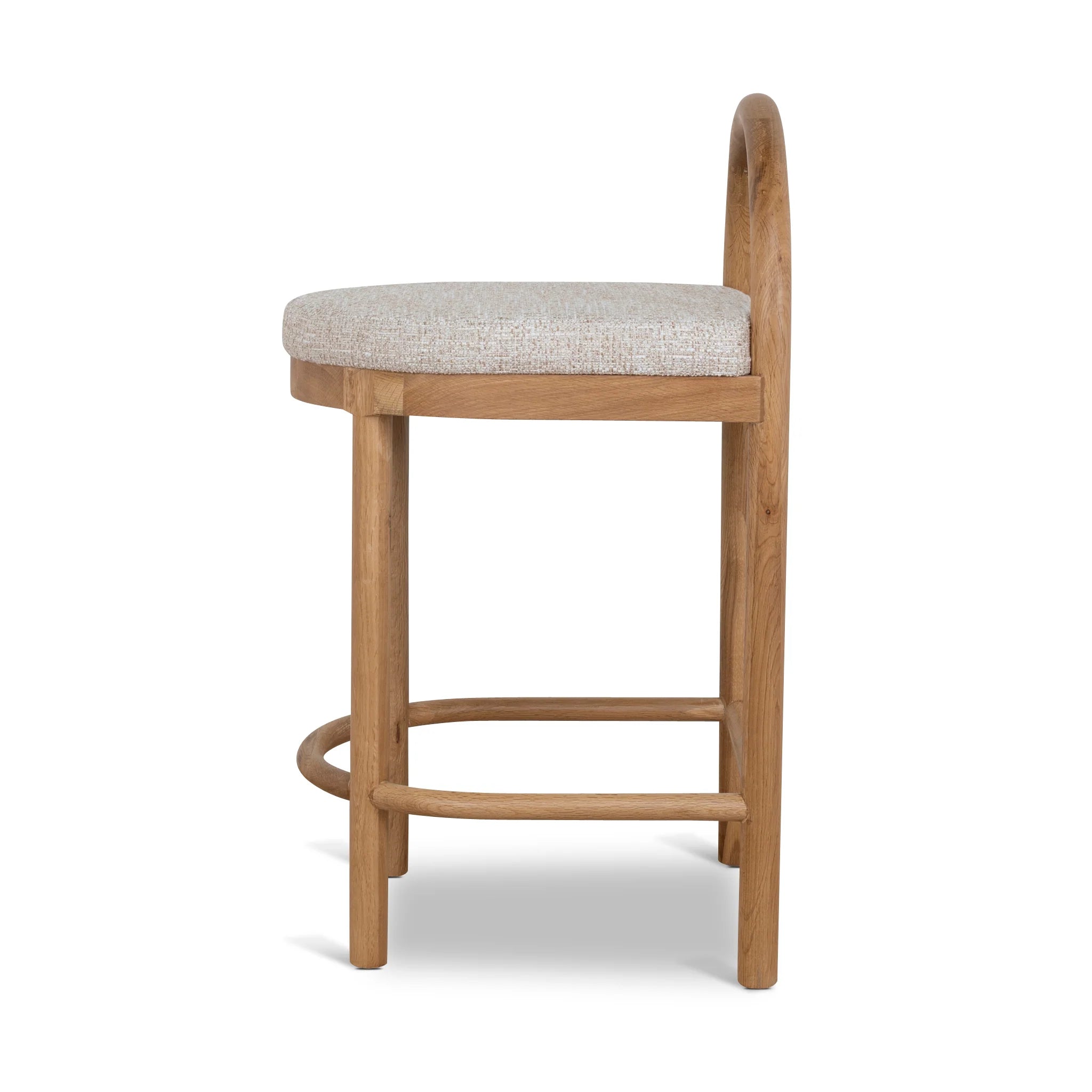 Showcasing Nivera 66cm Natural Bar Stool - Pale Beige BS10422-LJ Bar Stool by Calibre Furniturs