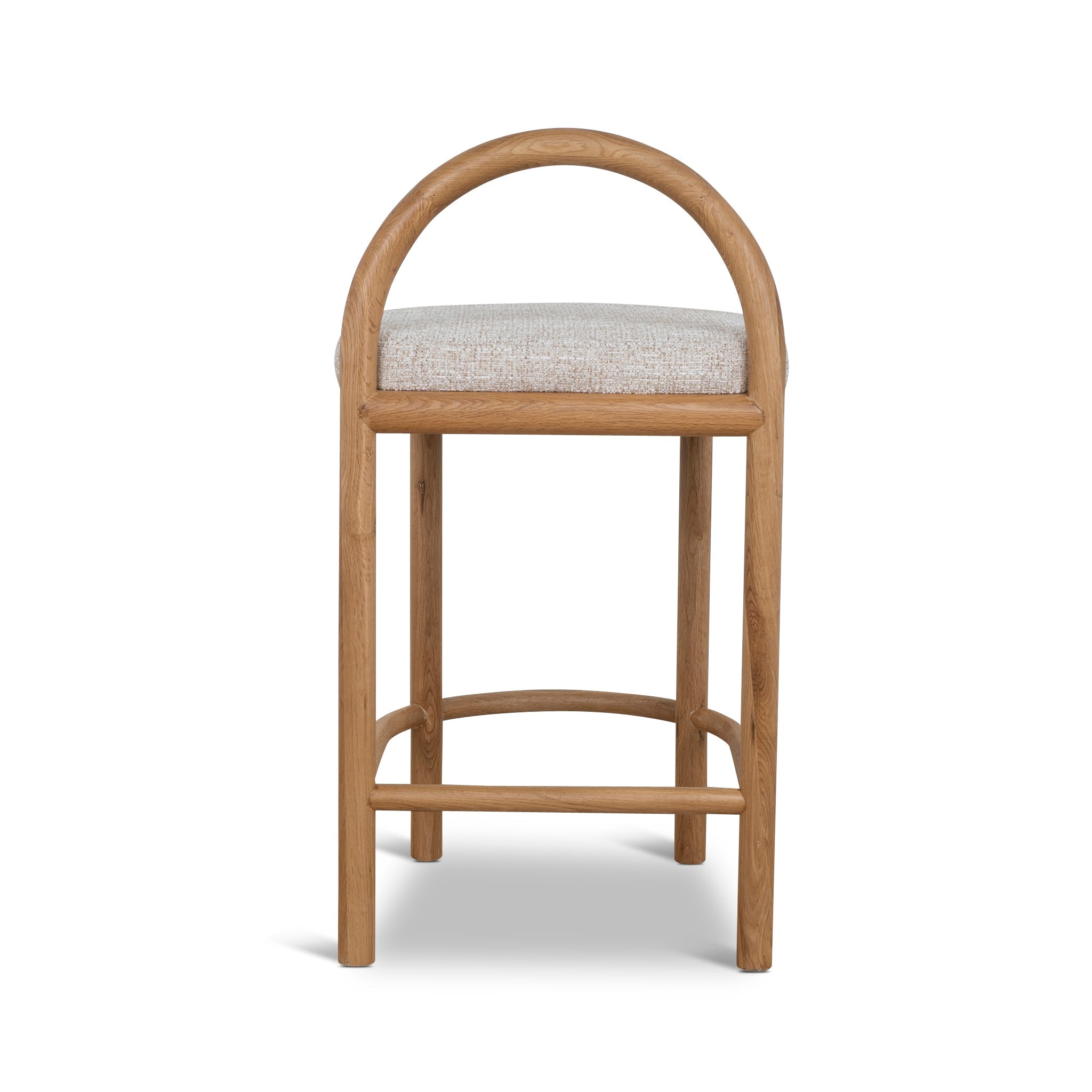 66cm Natural Bar Stool - Pale Beige