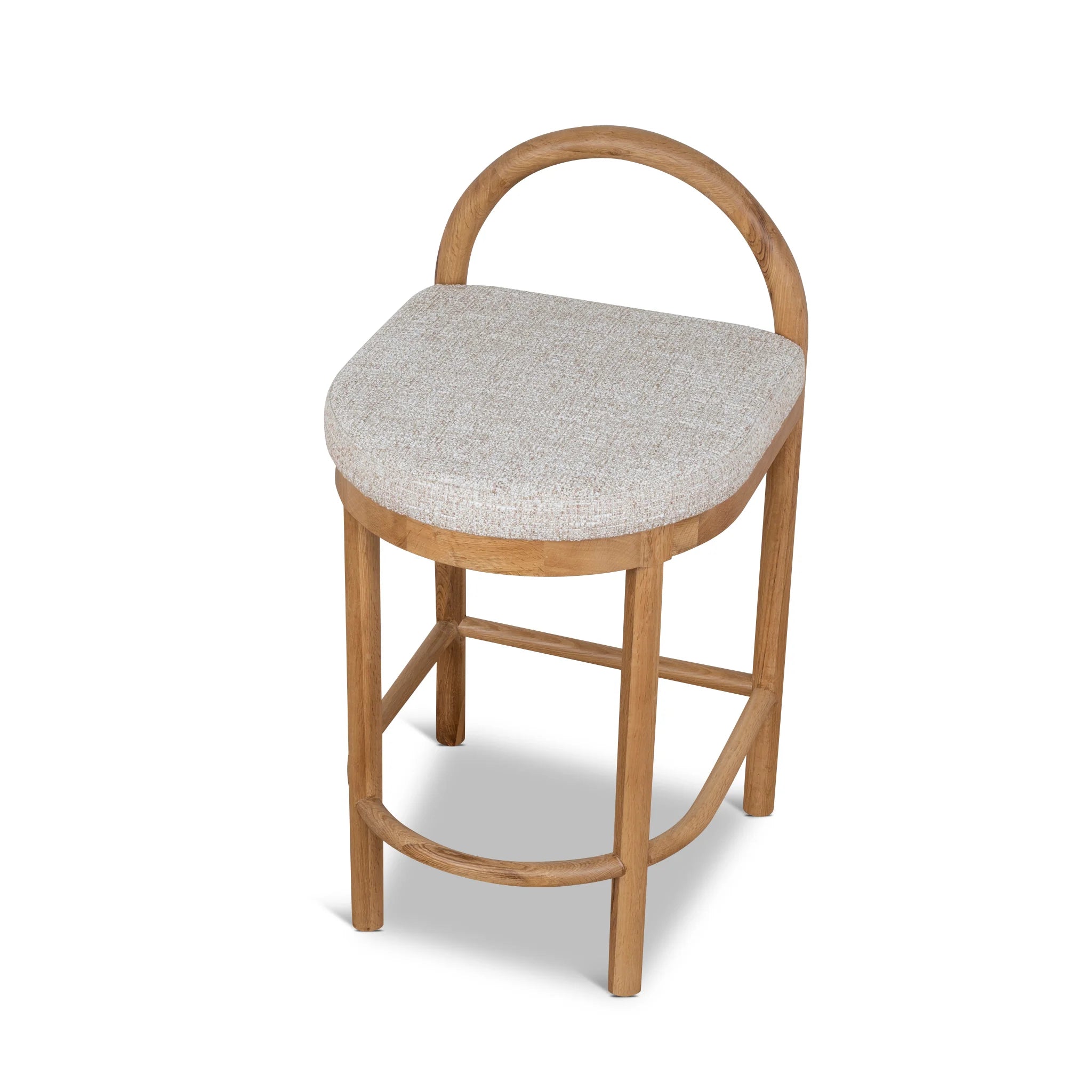 Nivera 66cm Natural Bar Stool - Pale Beige