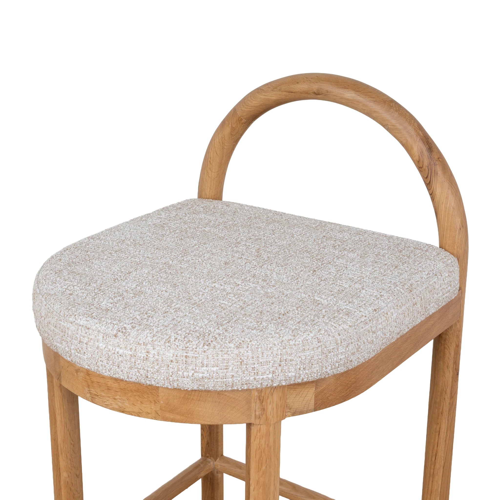 Nivera 66cm Natural Bar Stool - Pale Beige