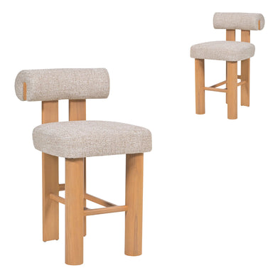 Showcasing Karia Natural Barstool - Pale Beige (Set of 2) BS10481-OLSx2 Bar Stool by Calibre Furniturs