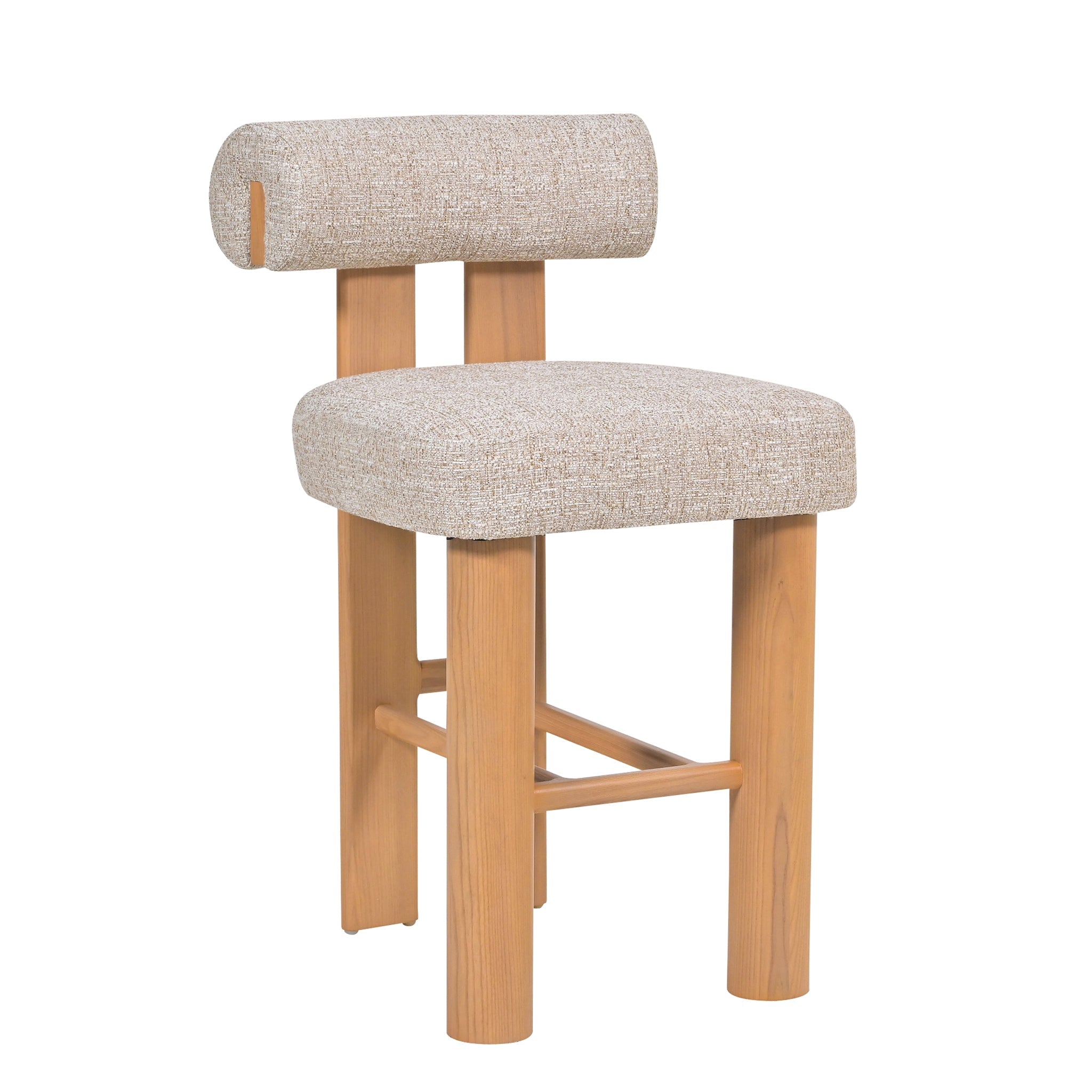 Natural Barstool - Pale Beige (Set of 2)