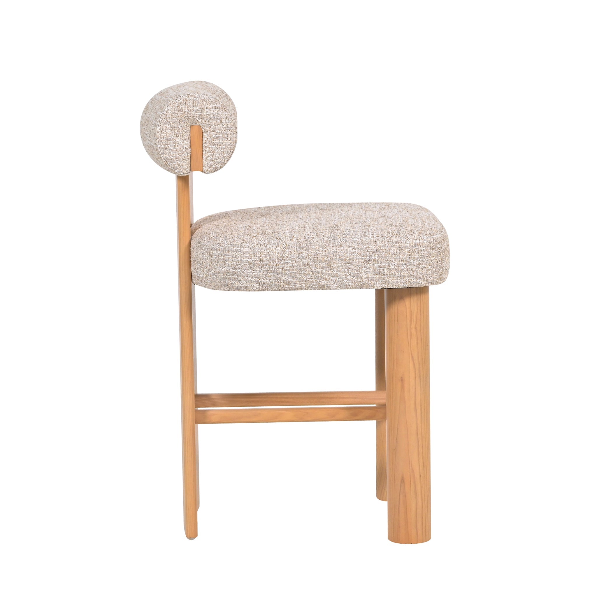 Natural Barstool - Pale Beige (Set of 2)