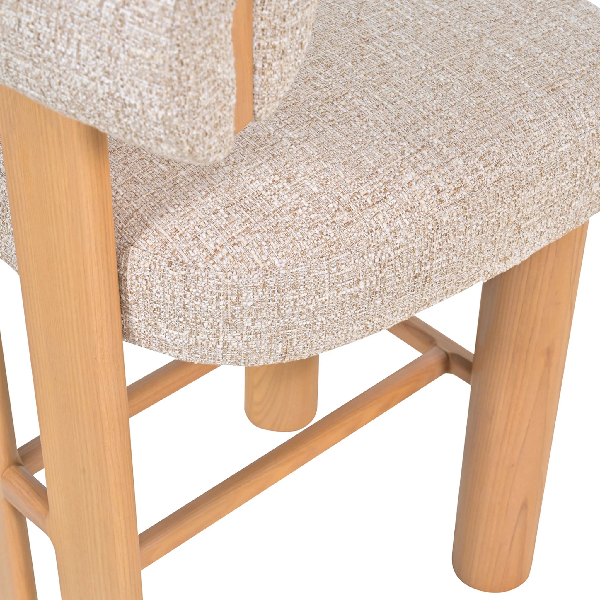 Karia Natural Barstool - Pale Beige (Set of 2)