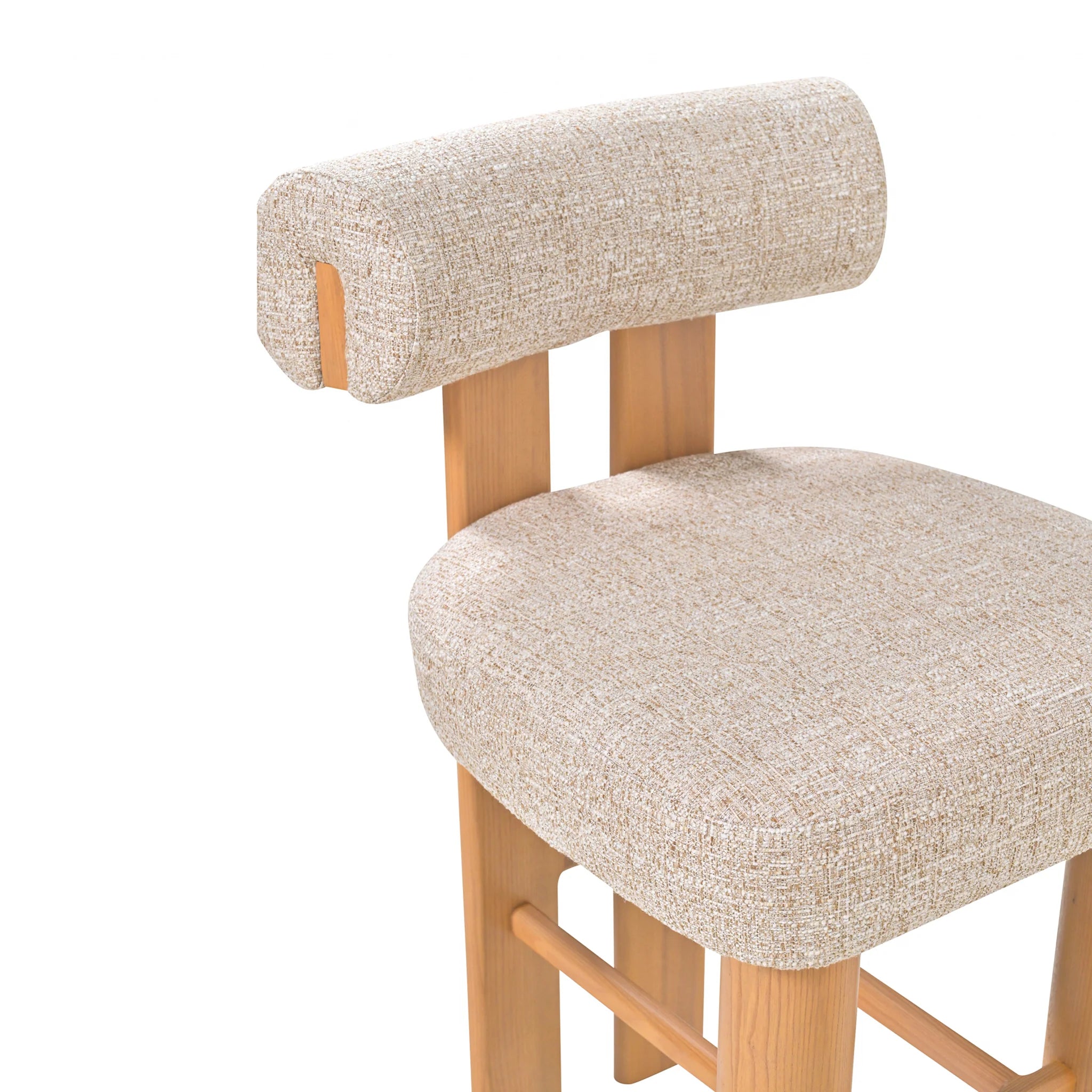Karia Natural Barstool - Pale Beige (Set of 2)
