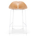 65cm Matte White Bar Stool - Natural - image 2